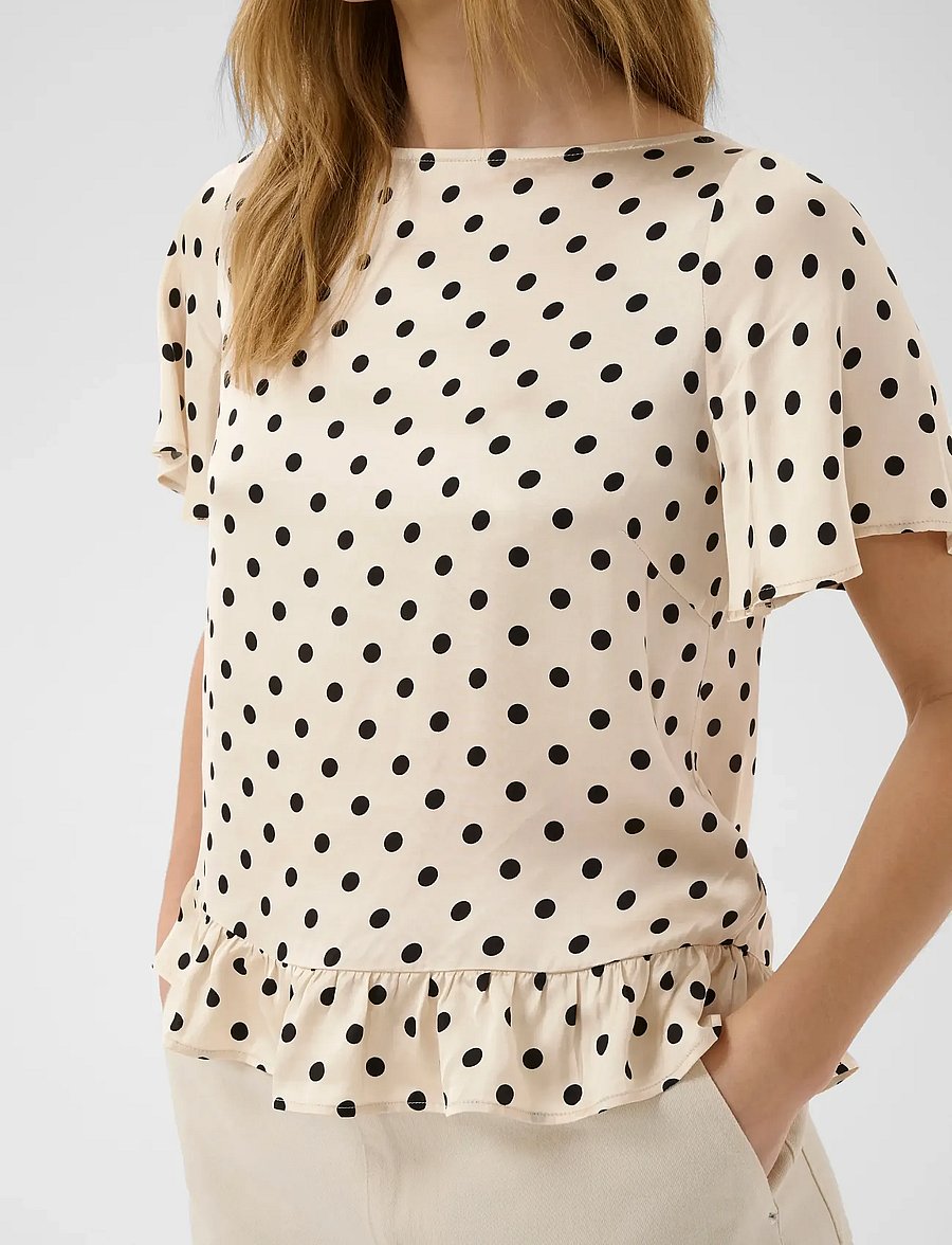 Part Two - DusinesPW BL - short-sleeved blouses - black dot - 5