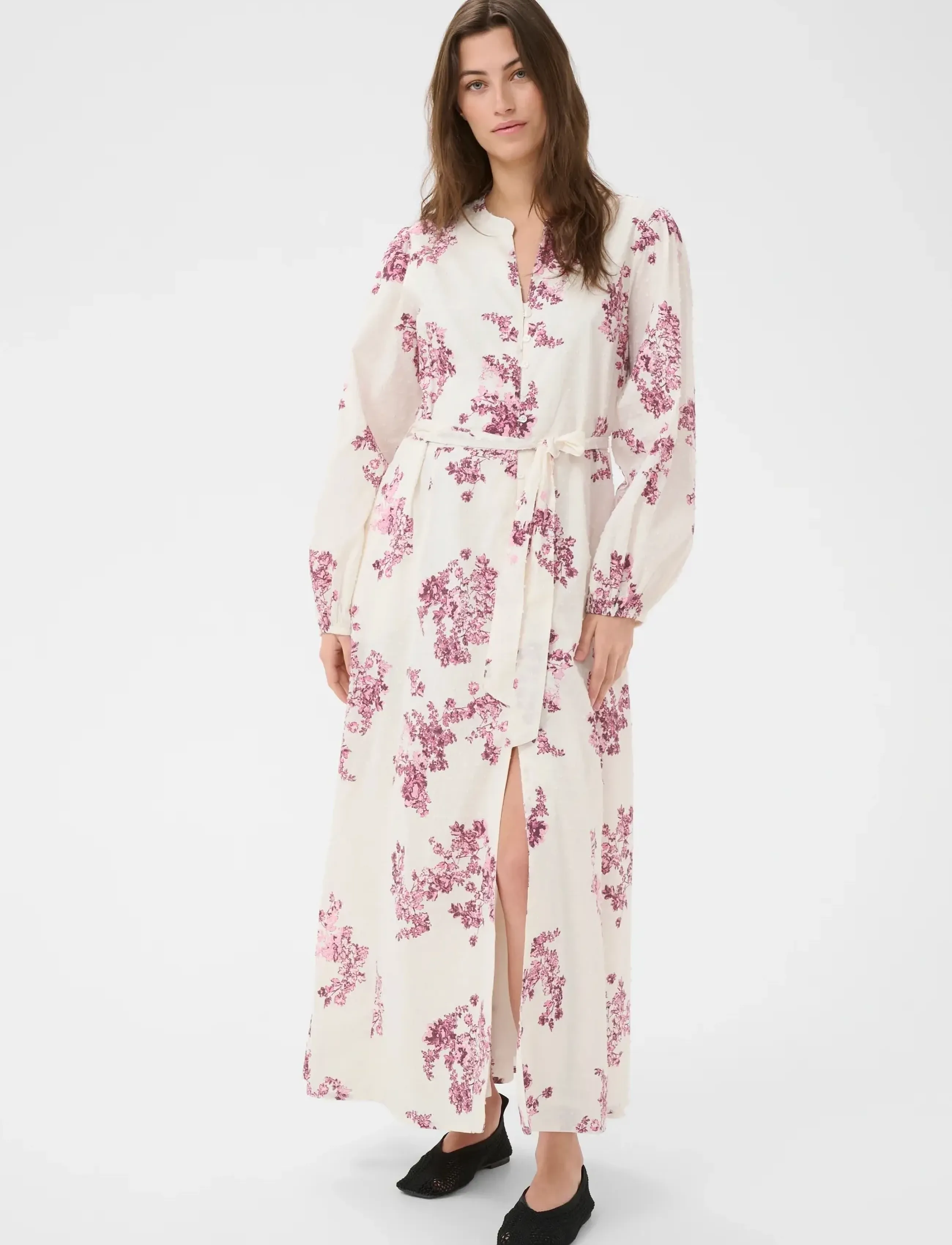 Part Two AviranaPW DR - Kleidid - PINK SHADOW FLOWER PRINT / cream