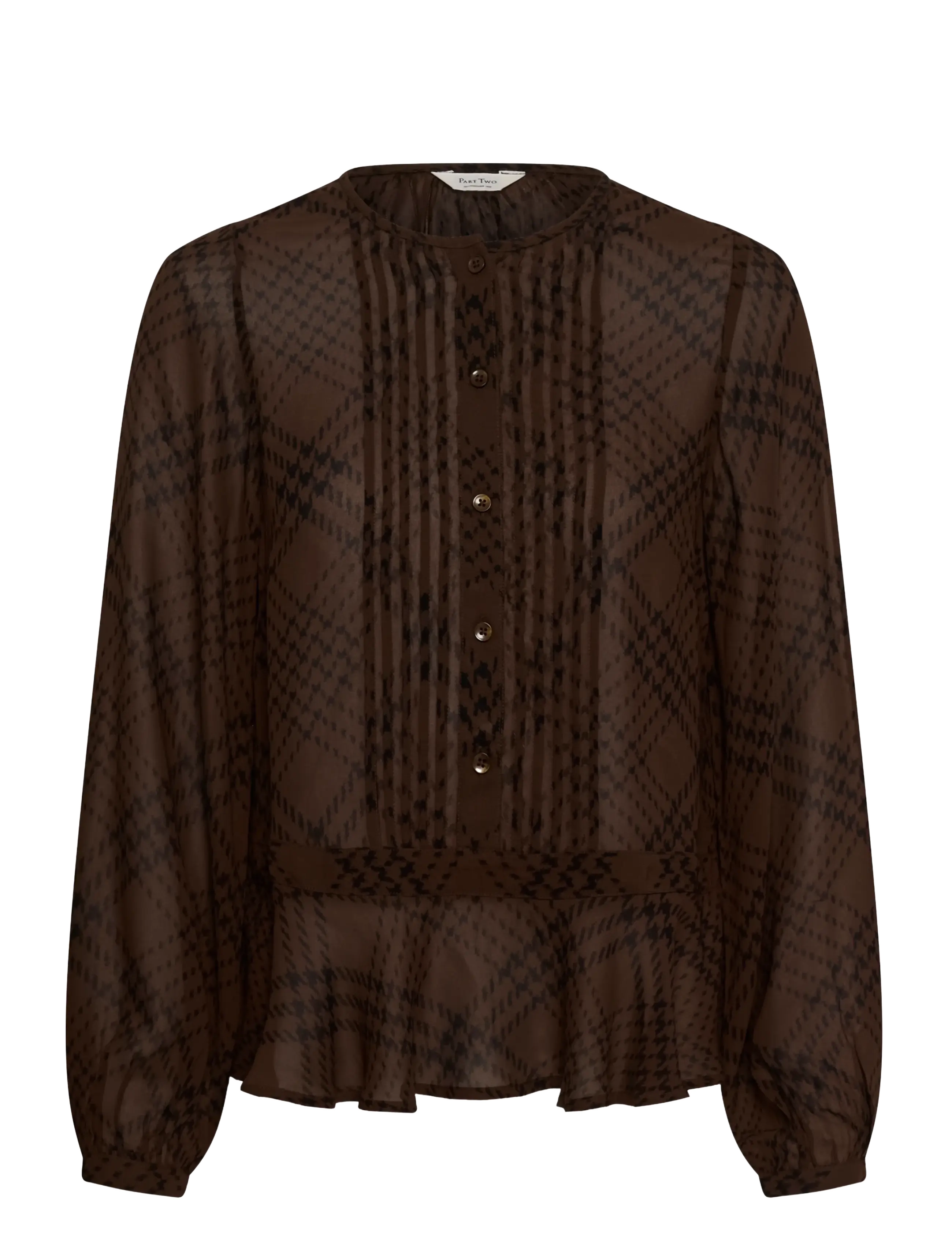Part Two - CantalinePW Shirt - brown check print - 1