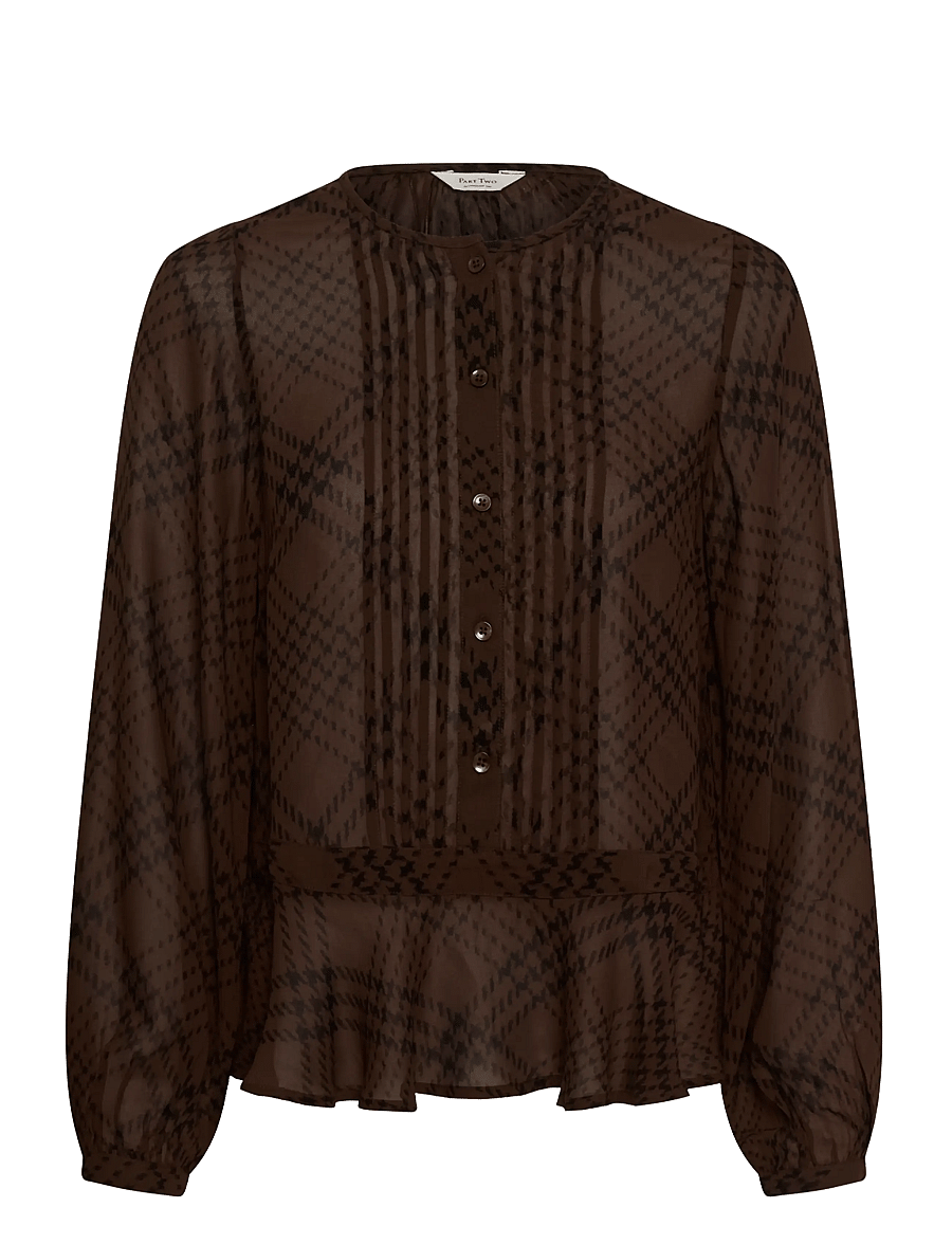 Part Two - CantalinePW Shirt - brown check print - 1