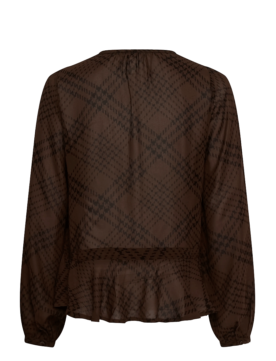 Part Two - CantalinePW Shirt - brown check print - 2