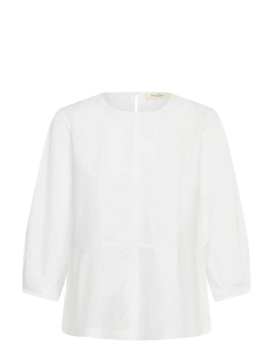 Part Two - CharinaPW Blouse - langärmelige blusen - bright white - 1