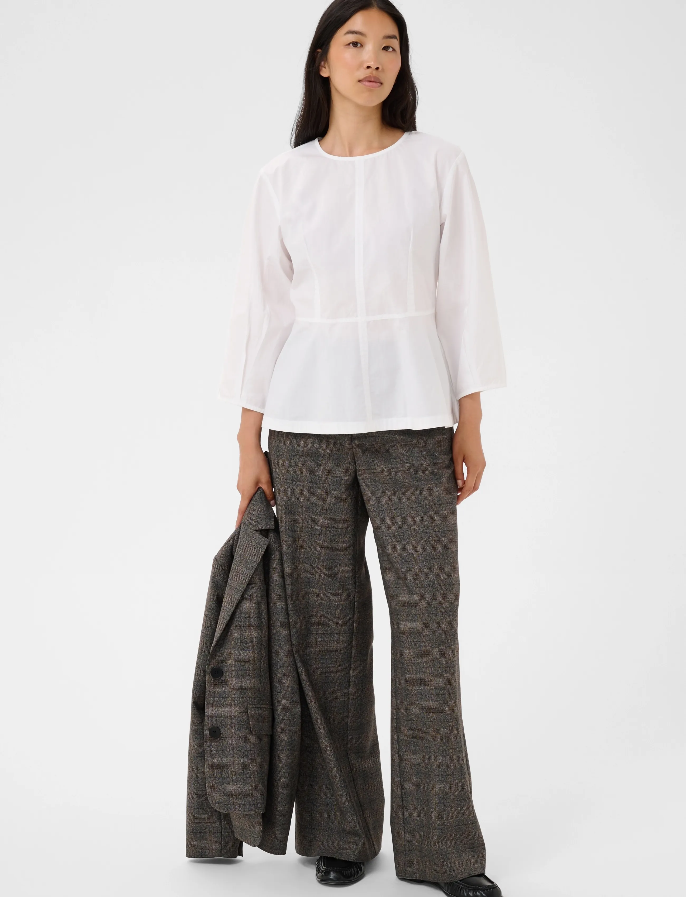 Part Two - CharinaPW Blouse - langärmelige blusen - bright white - 3