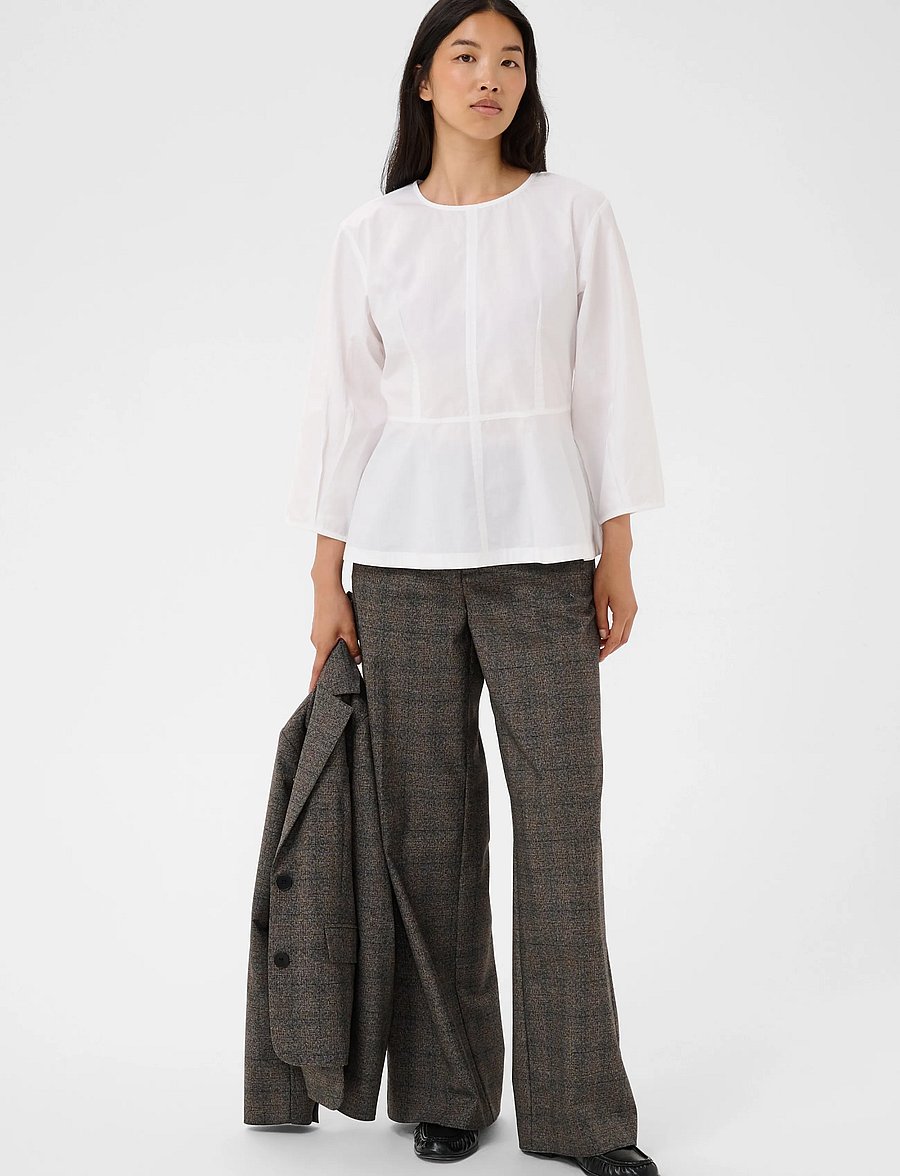 Part Two - CharinaPW Blouse - langärmelige blusen - bright white - 3
