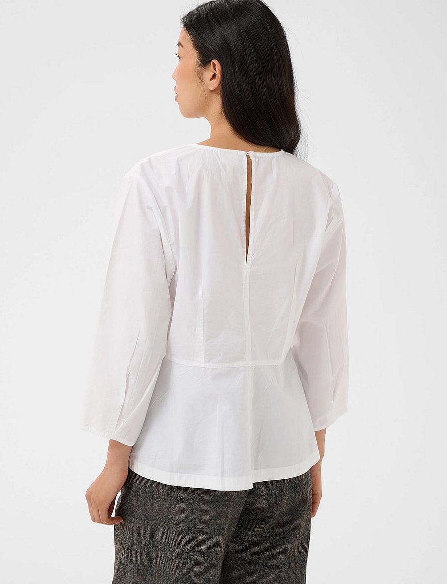 Part Two - CharinaPW Blouse - langärmelige blusen - bright white - 4