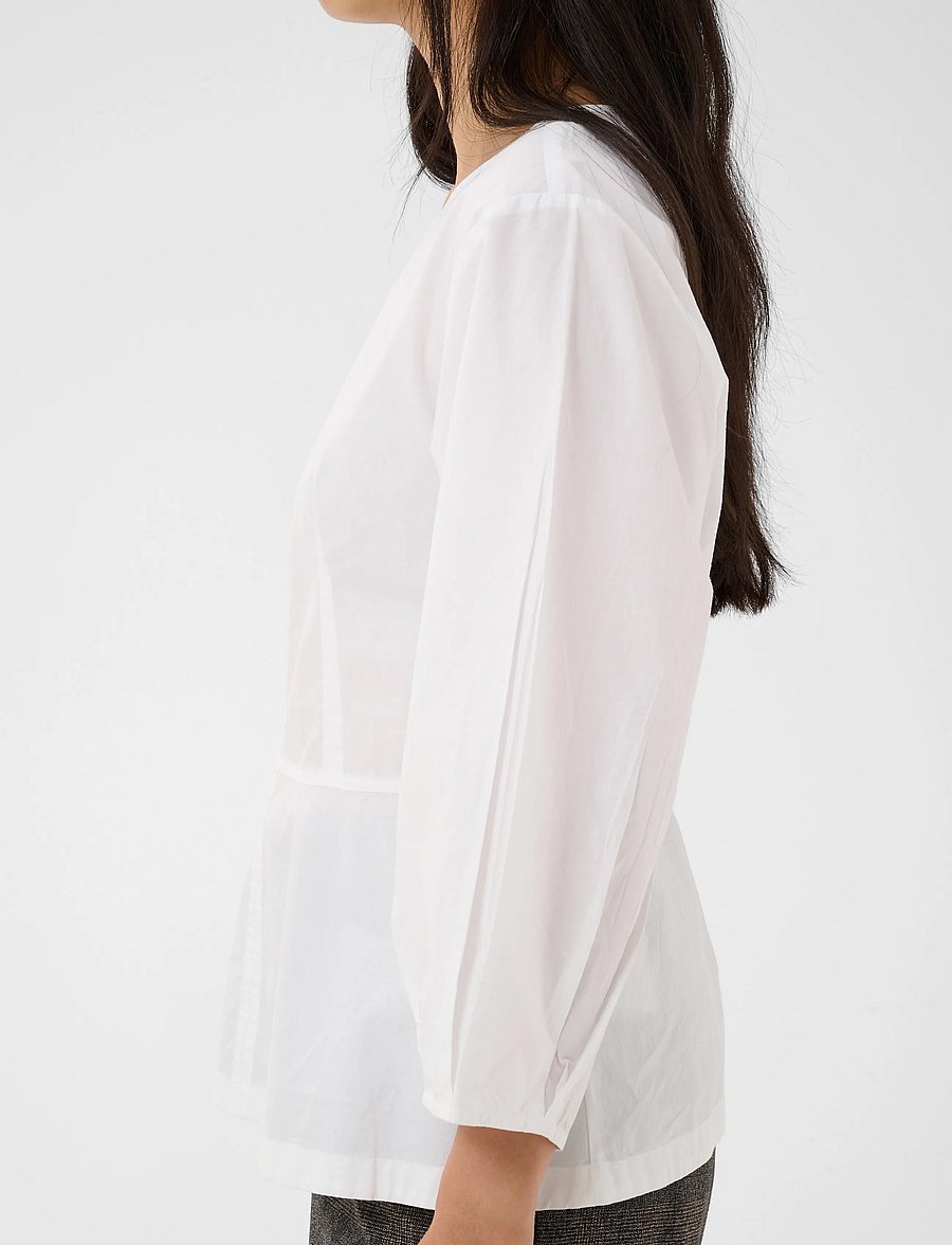 Part Two - CharinaPW Blouse - langärmelige blusen - bright white - 5
