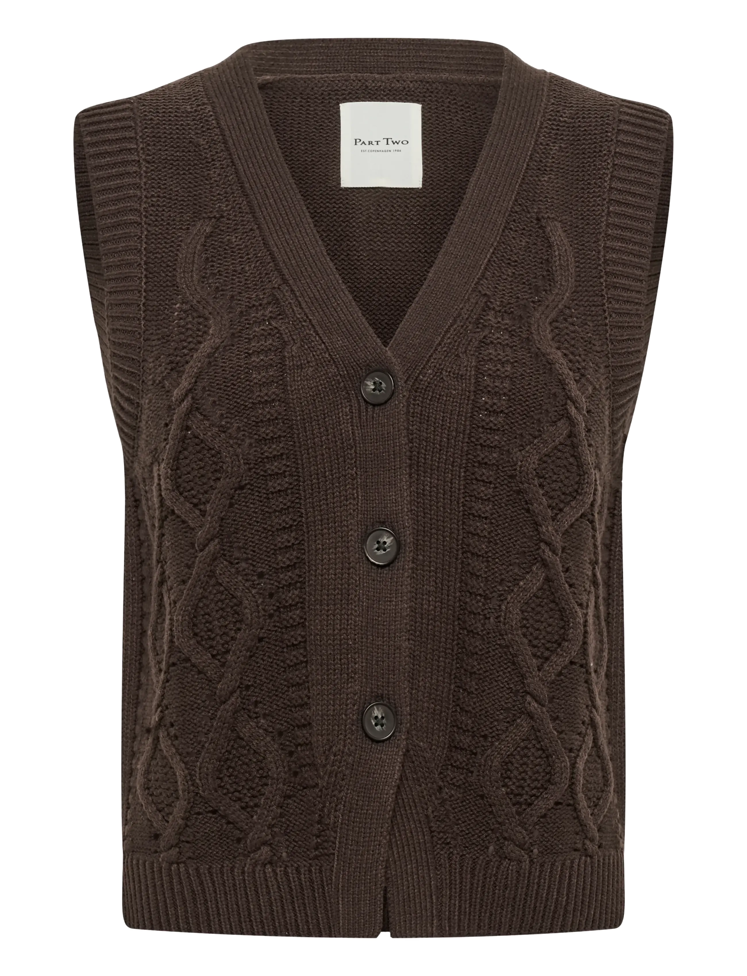 Part Two ChristinPW Waistcoat - Strik - MOLE' / brown