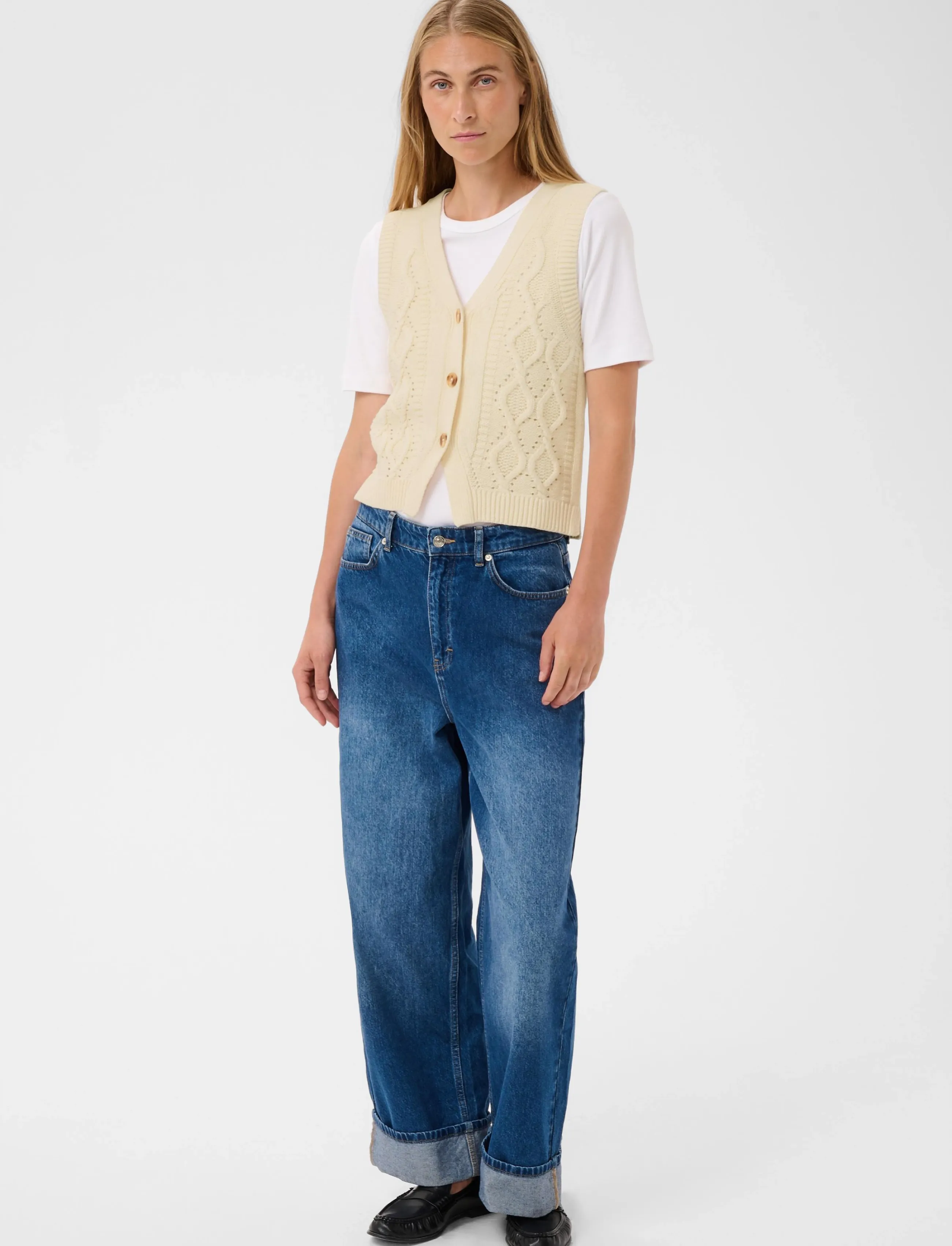 Part Two Christinpw Waistcoat, M, Westen, Grau - Knitted Frauen