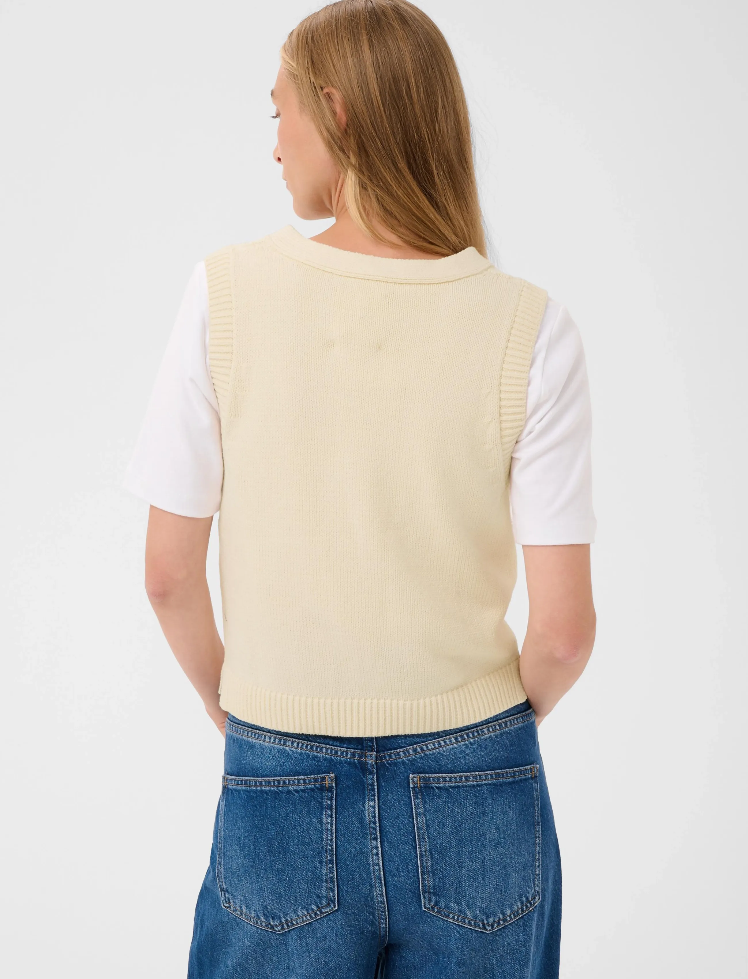 Part Two - ChristinPW Waistcoat - kootud vestid - whitecap gray - 3