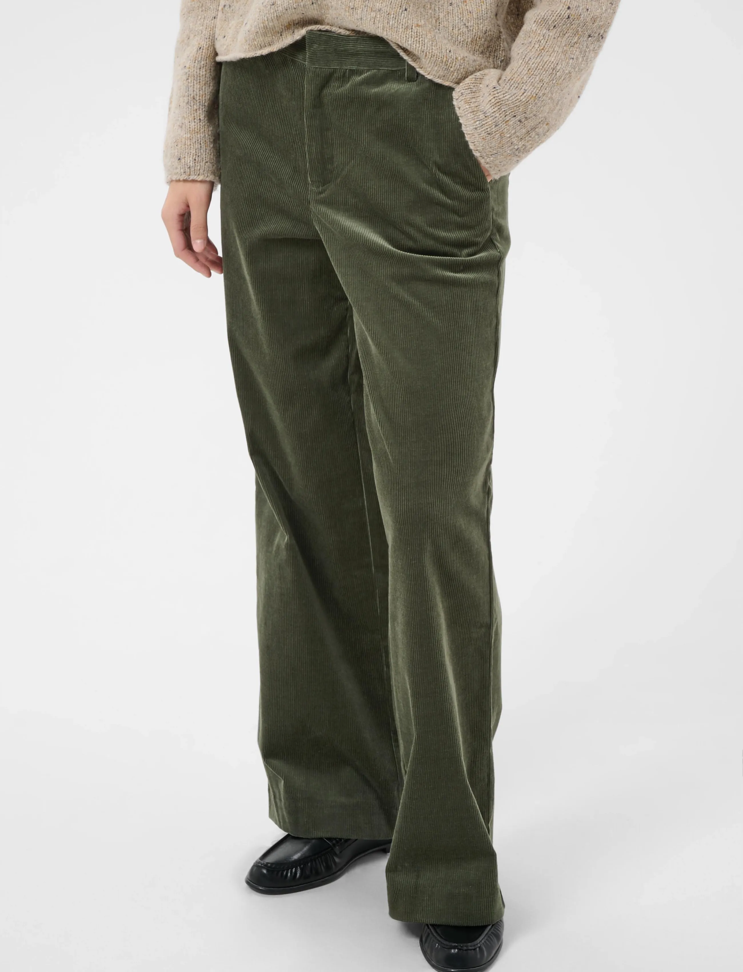 Part Two ColumbaPW Pants - Laia säärega püksid - BEETLE / green