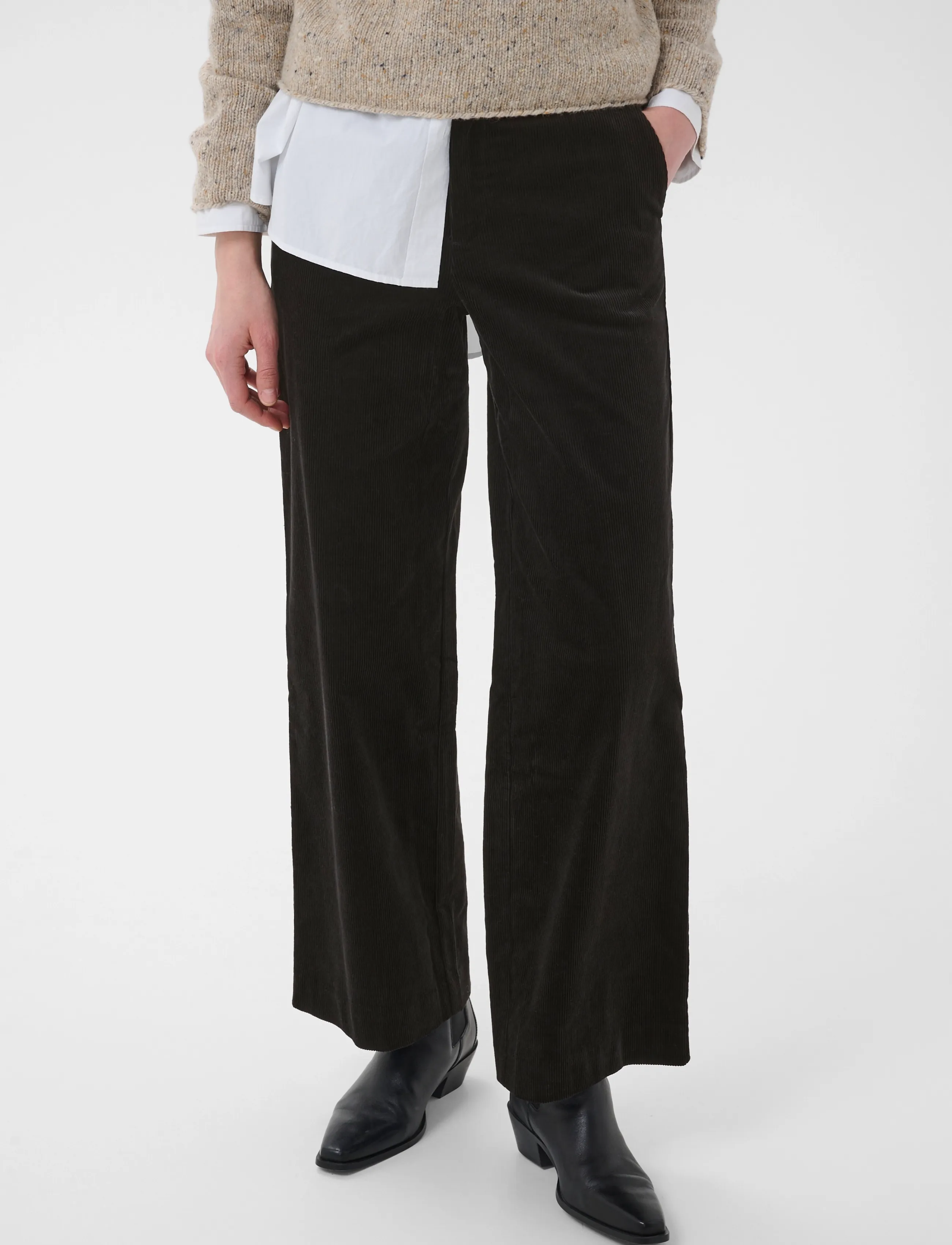 Part Two ColumbaPW Pants - Laia säärega püksid - BLACK / black