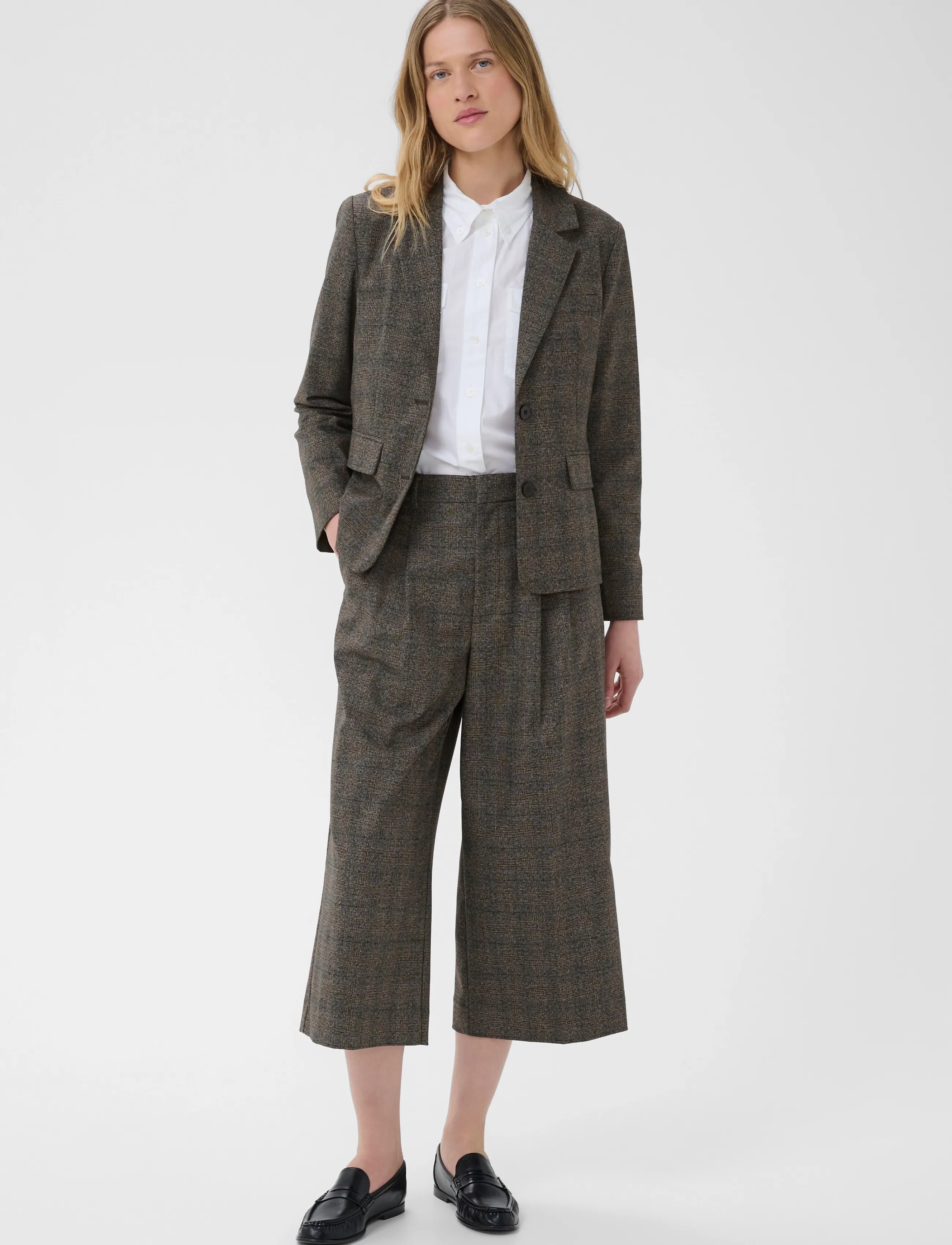 Part Two - ClementinaPW PA - culottes - black check - 3