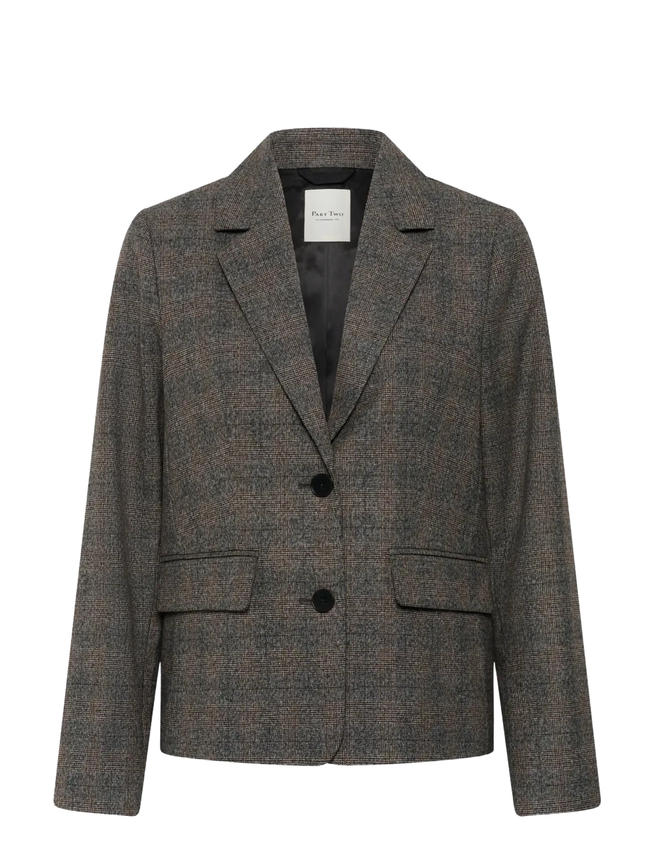 Part Two ClarrissaPW Blazer - Single breasted blazers - BLACK CHECK / black
