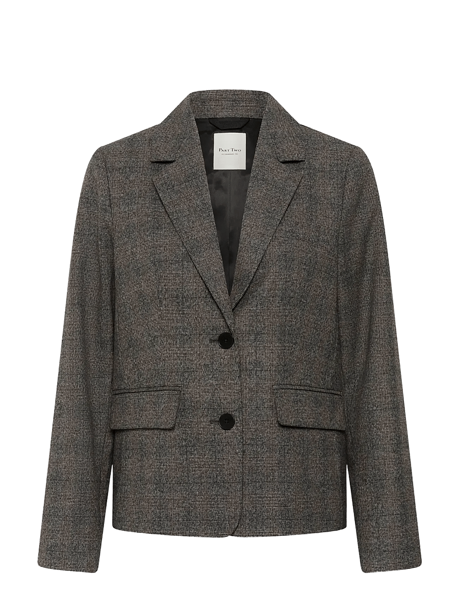 Part Two - ClarrissaPW Blazer - single breasted blazers - black check - 1