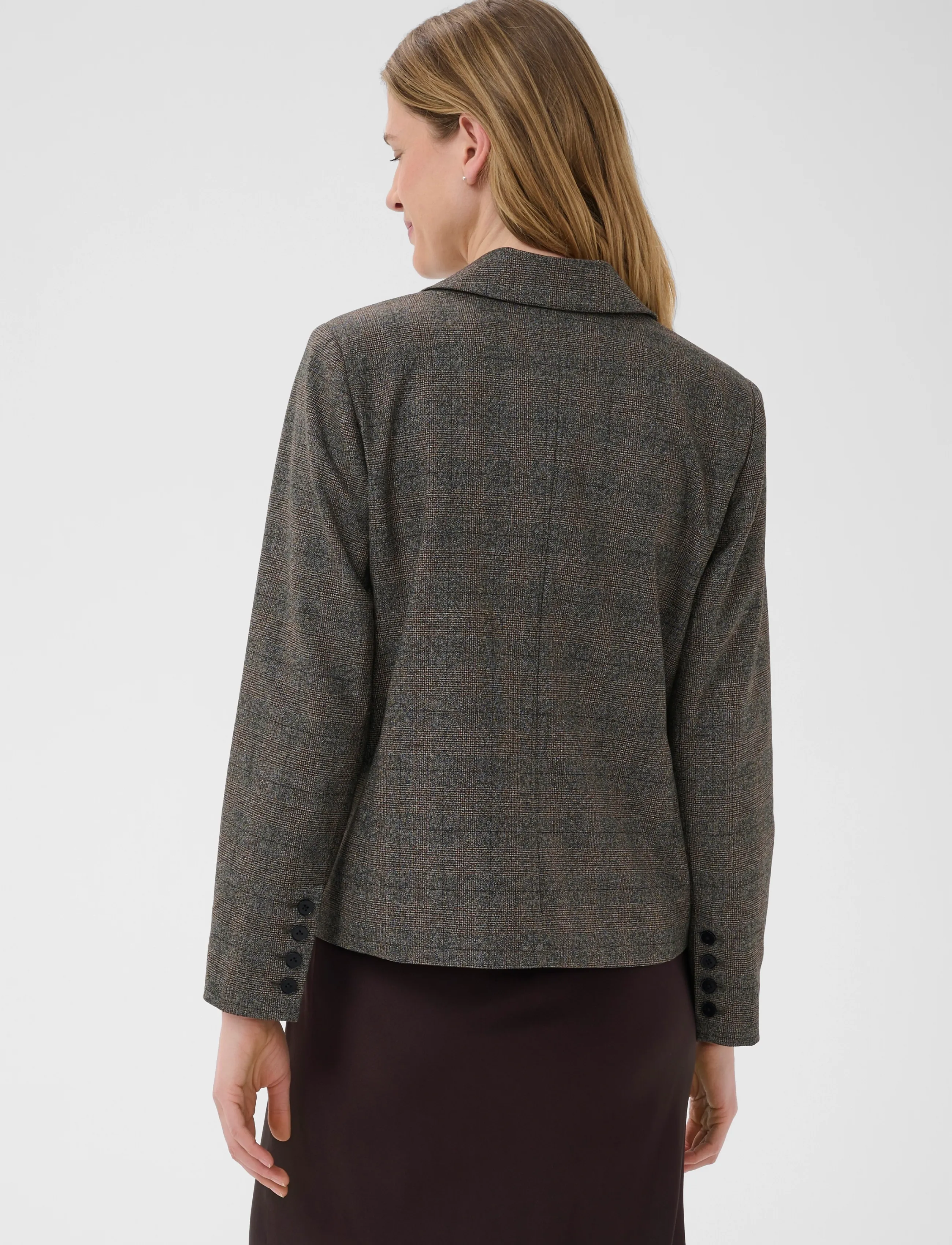 Part Two - ClarrissaPW Blazer - single breasted blazers - black check - 4