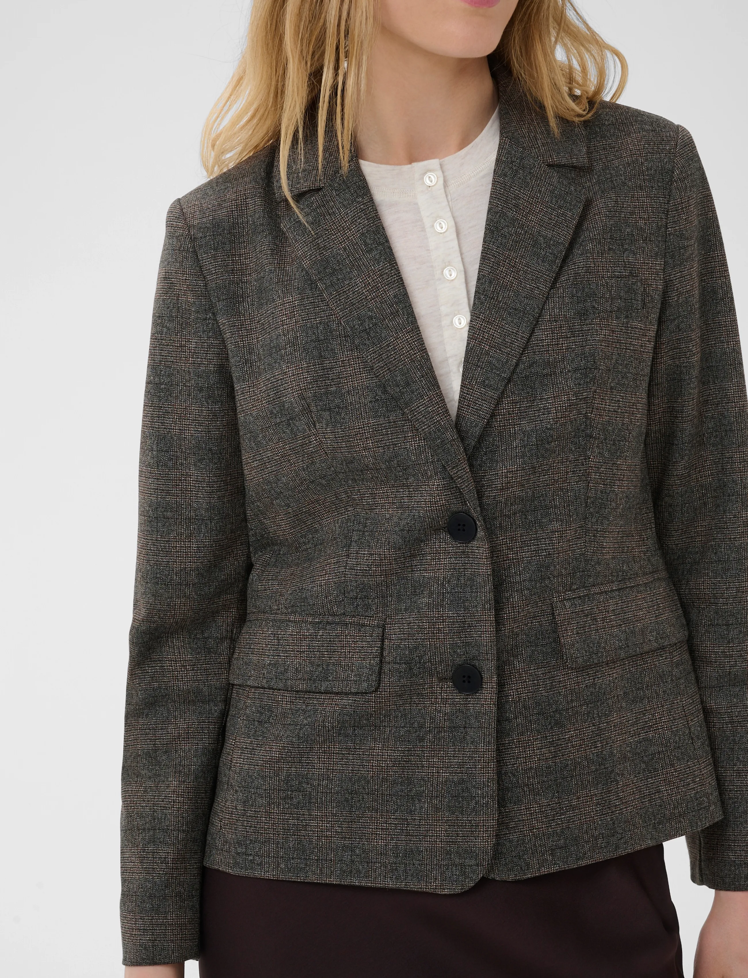 Part Two - ClarrissaPW Blazer - single breasted blazers - black check - 5