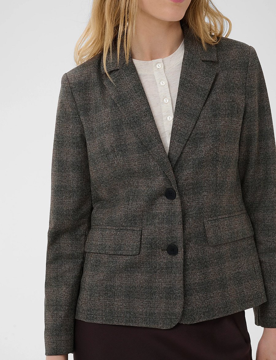 Part Two - ClarrissaPW Blazer - single breasted blazers - black check - 5