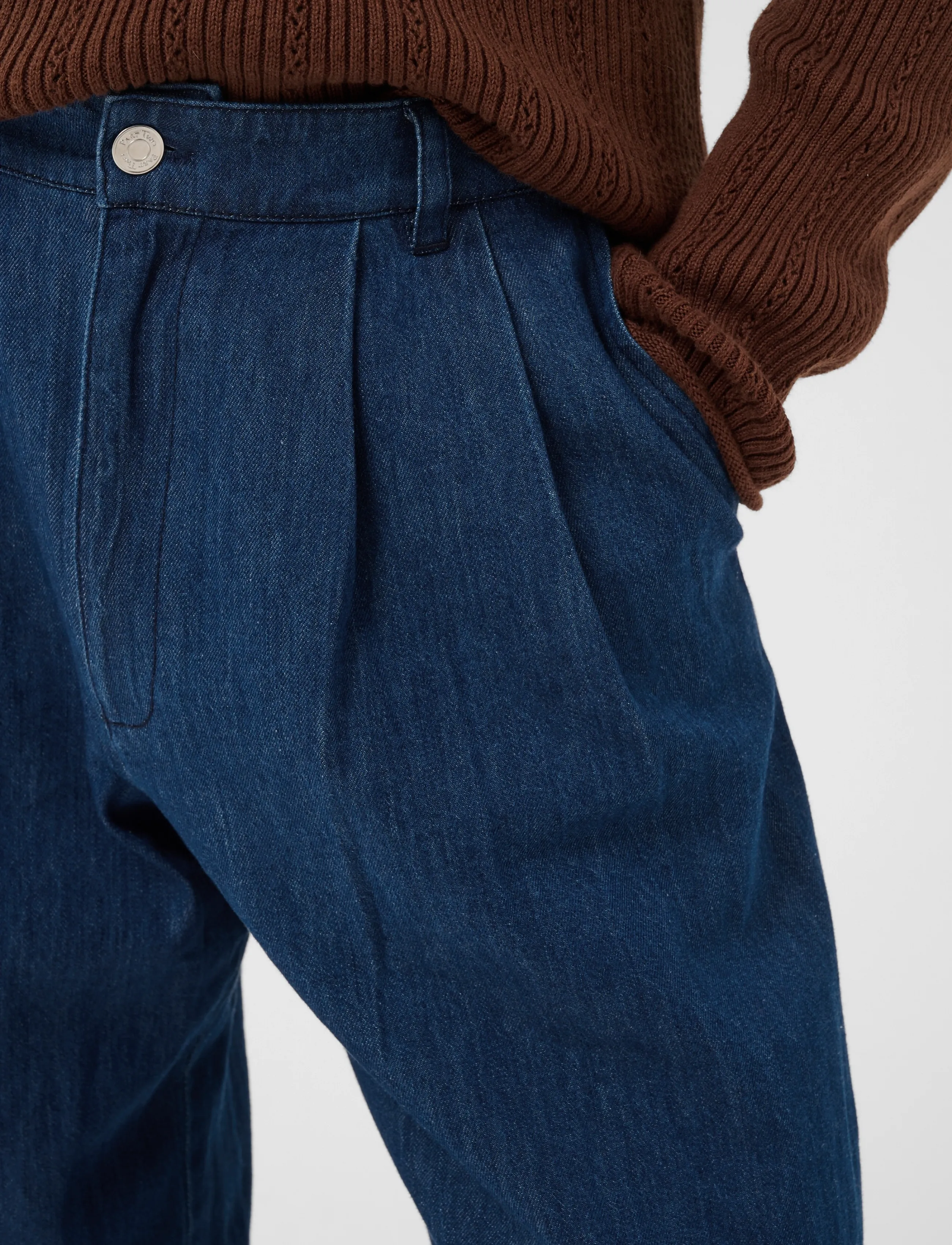 Part Two - ChrisellePW Pants - barrel-bukser - medium dark blue denim - 4
