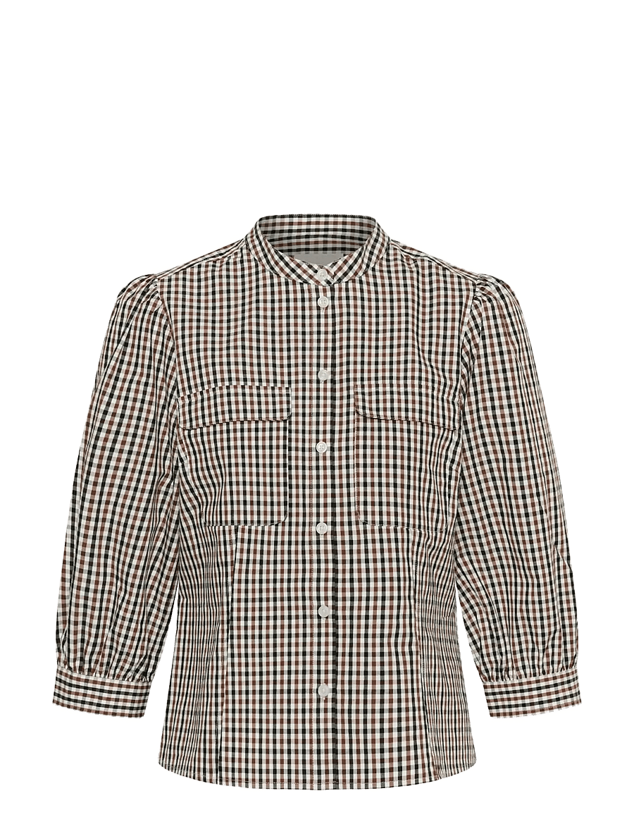 Part Two - ChinettePW Shirt - langärmlige hemden - downton brown check - 1