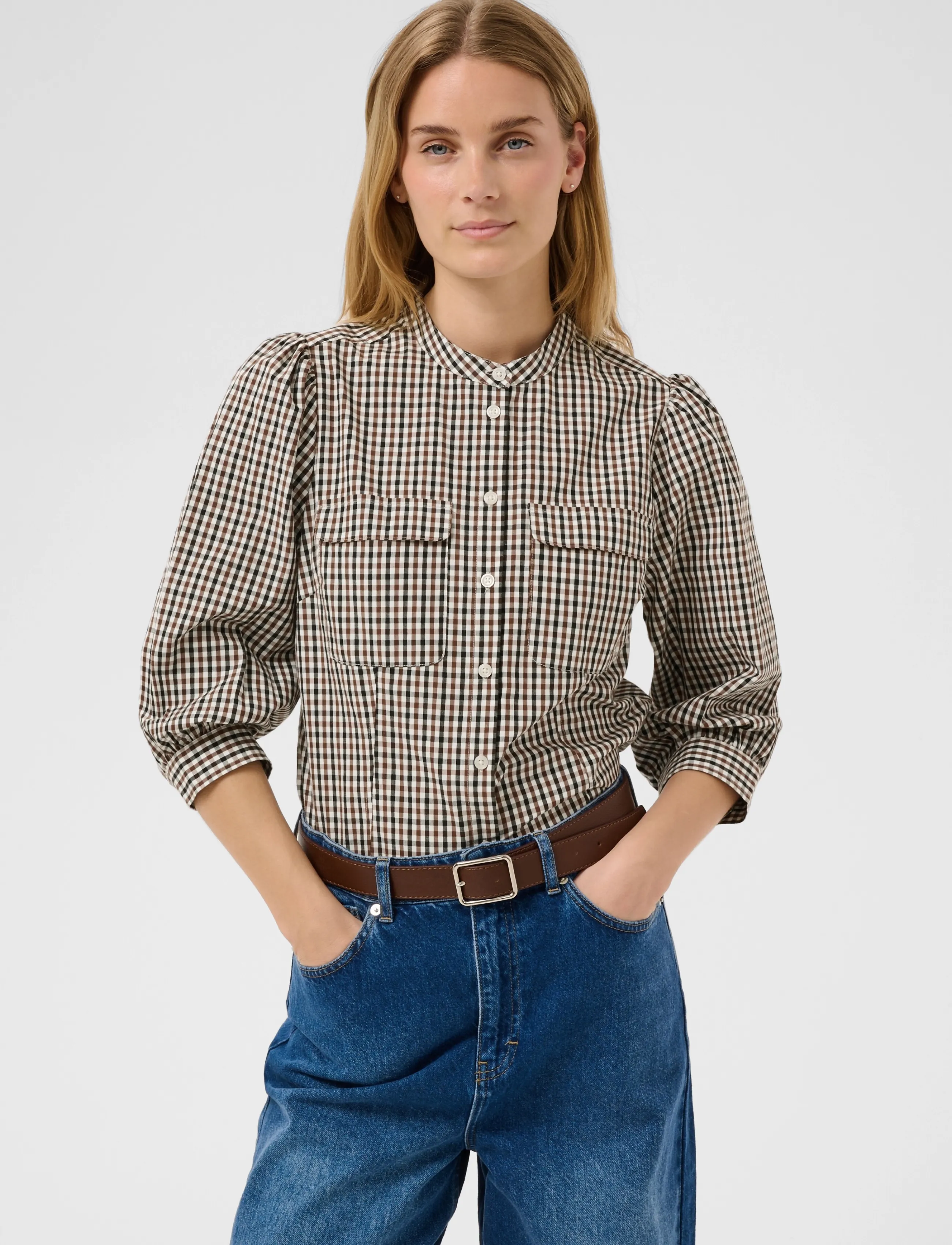 Part Two ChinettePW Shirt - Hemden - DOWNTON BROWN CHECK / brown