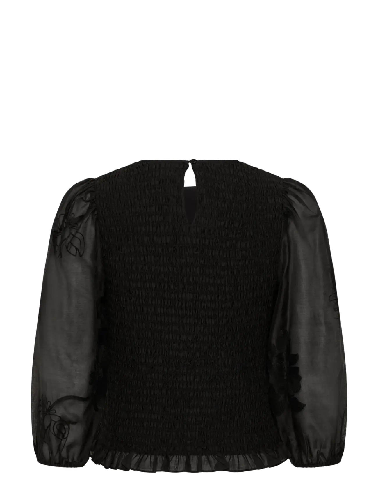 Part Two - ChikaPW Blouse - kurzärmelige blusen - black - 2