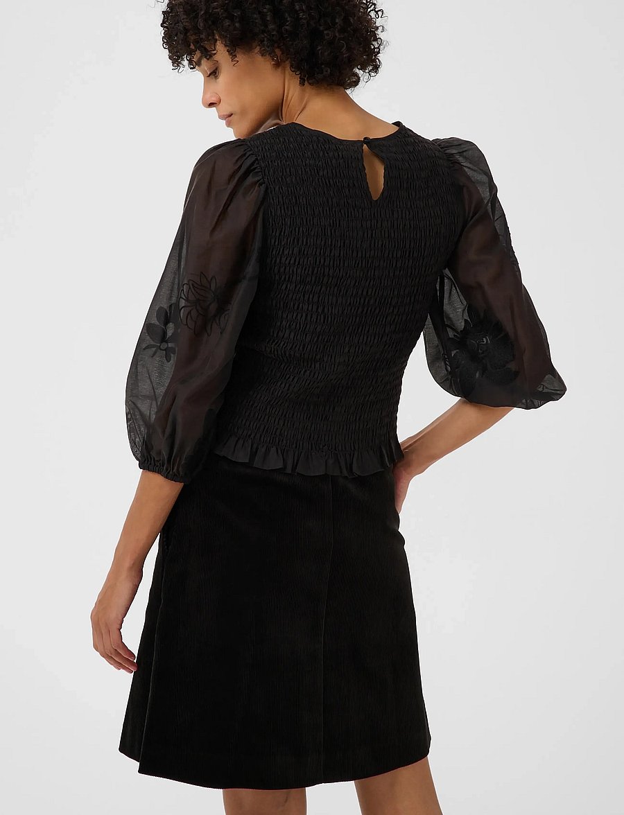 Part Two - ChikaPW Blouse - kurzärmelige blusen - black - 3