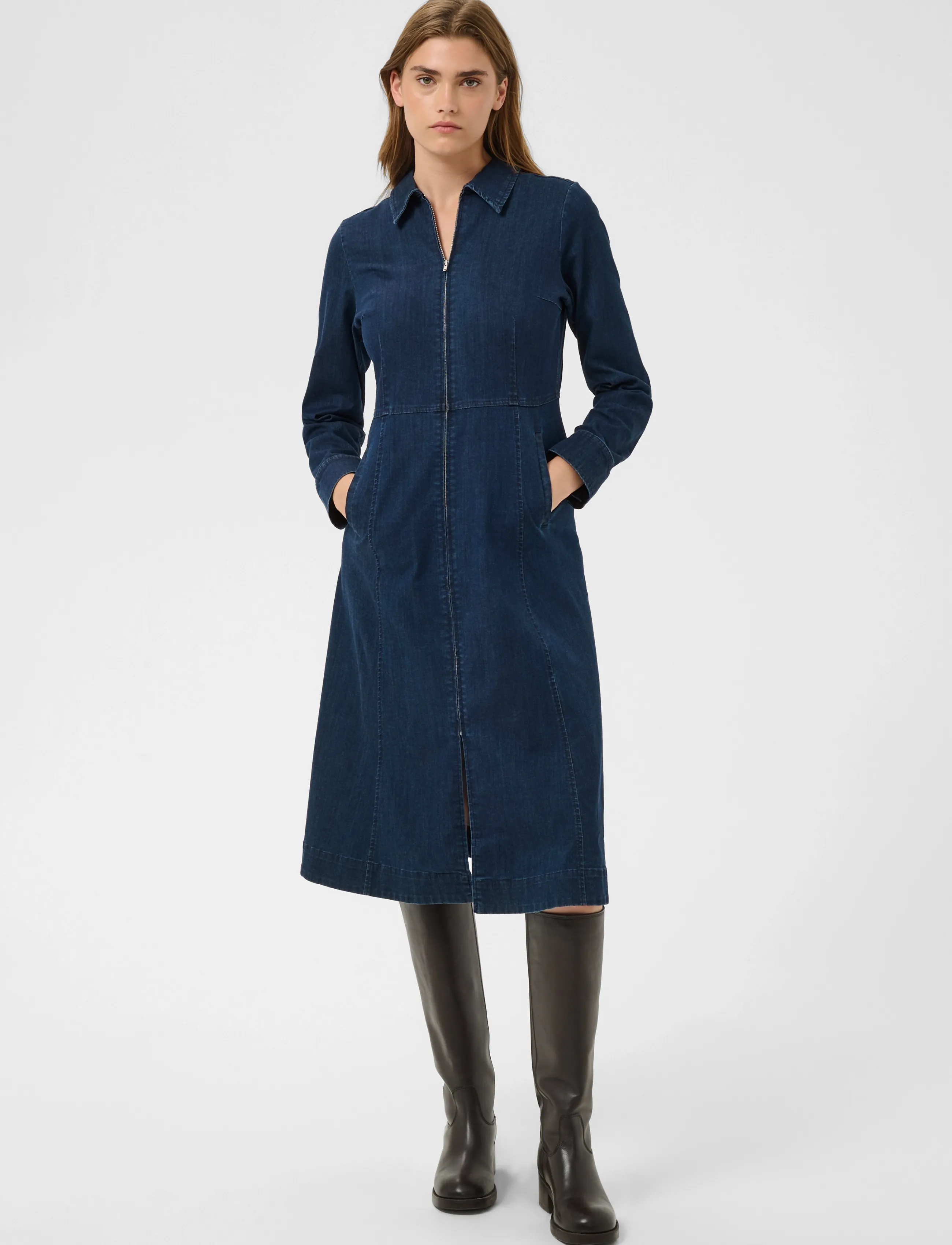 Part Two - ChenillaPW Dress - dark blue denim - 3