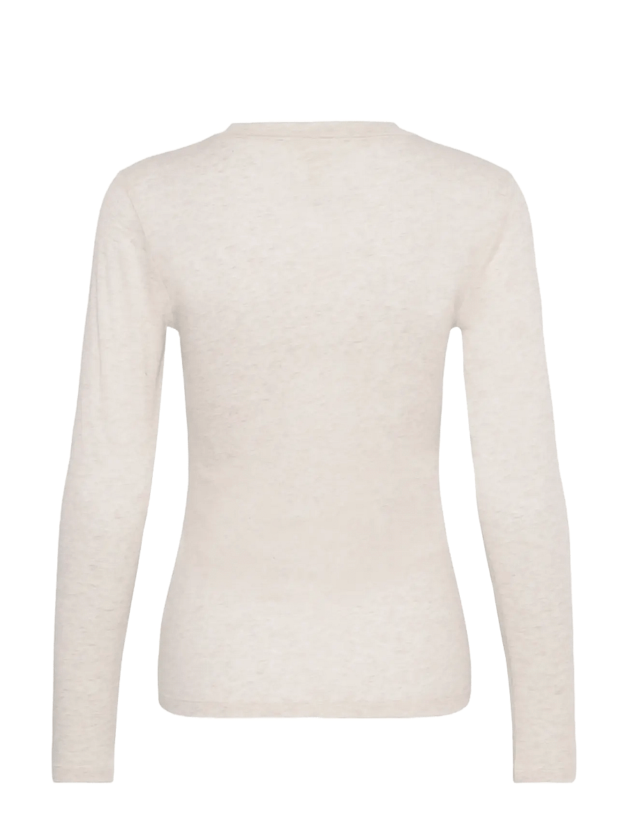 Part Two - ChattiaPW Tshirt - langærmede toppe - whitecap melange - 2