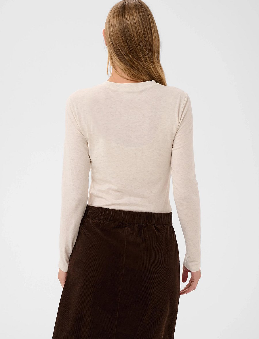 Part Two - ChattiaPW Tshirt - langærmede toppe - whitecap melange - 3
