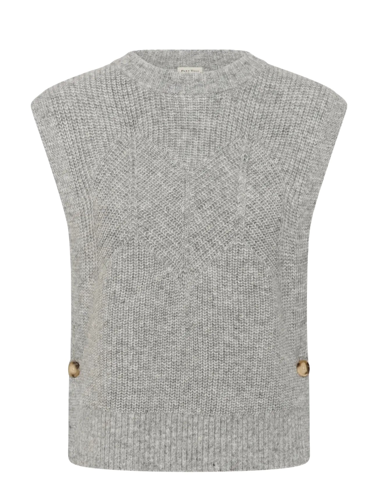 Part Two CharlyePW Waistcoat - Farben der Saison - MEDIUM GREY MELANGE / grey