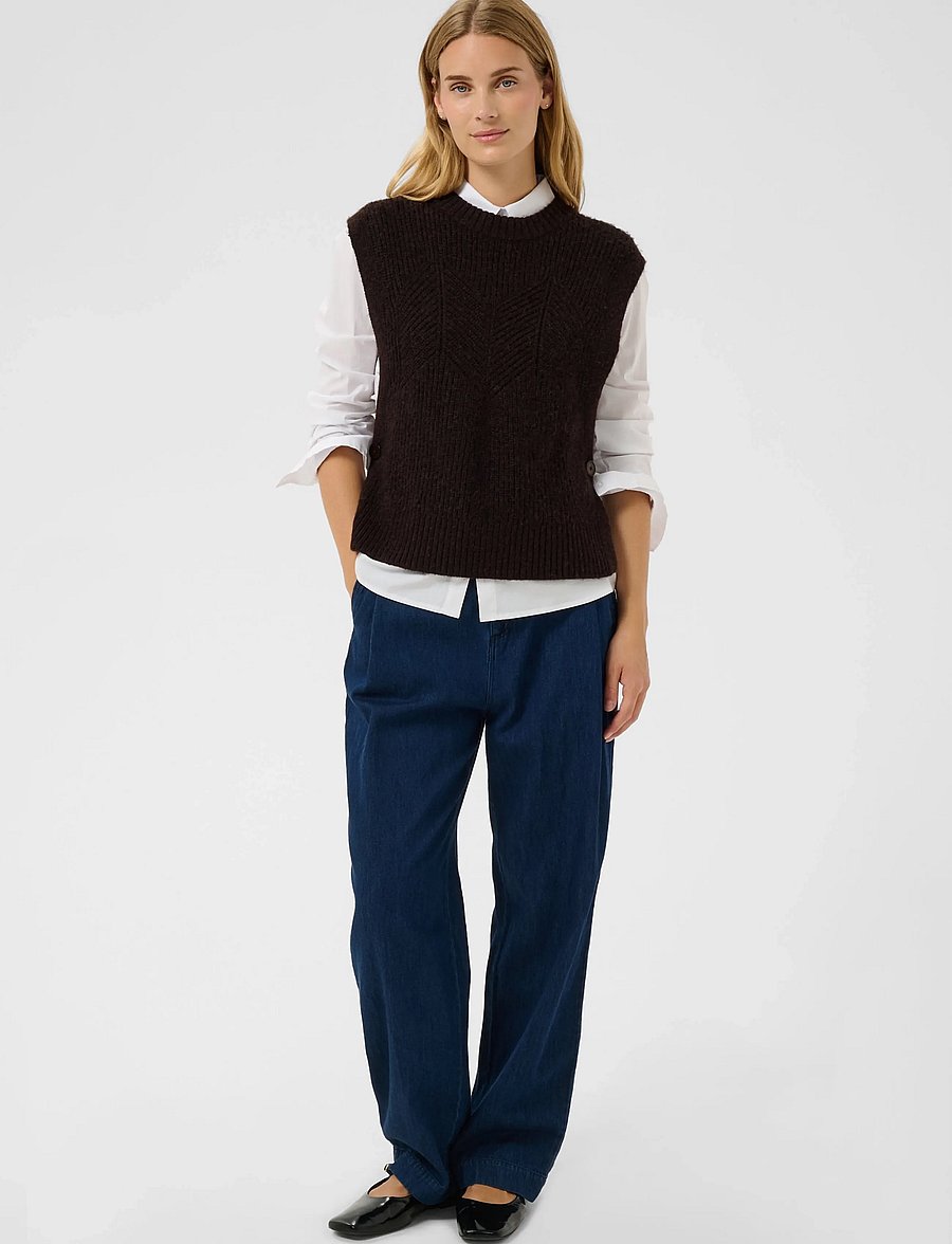 Part Two - CharlyePW Waistcoat - strikveste - mole' melange - 0