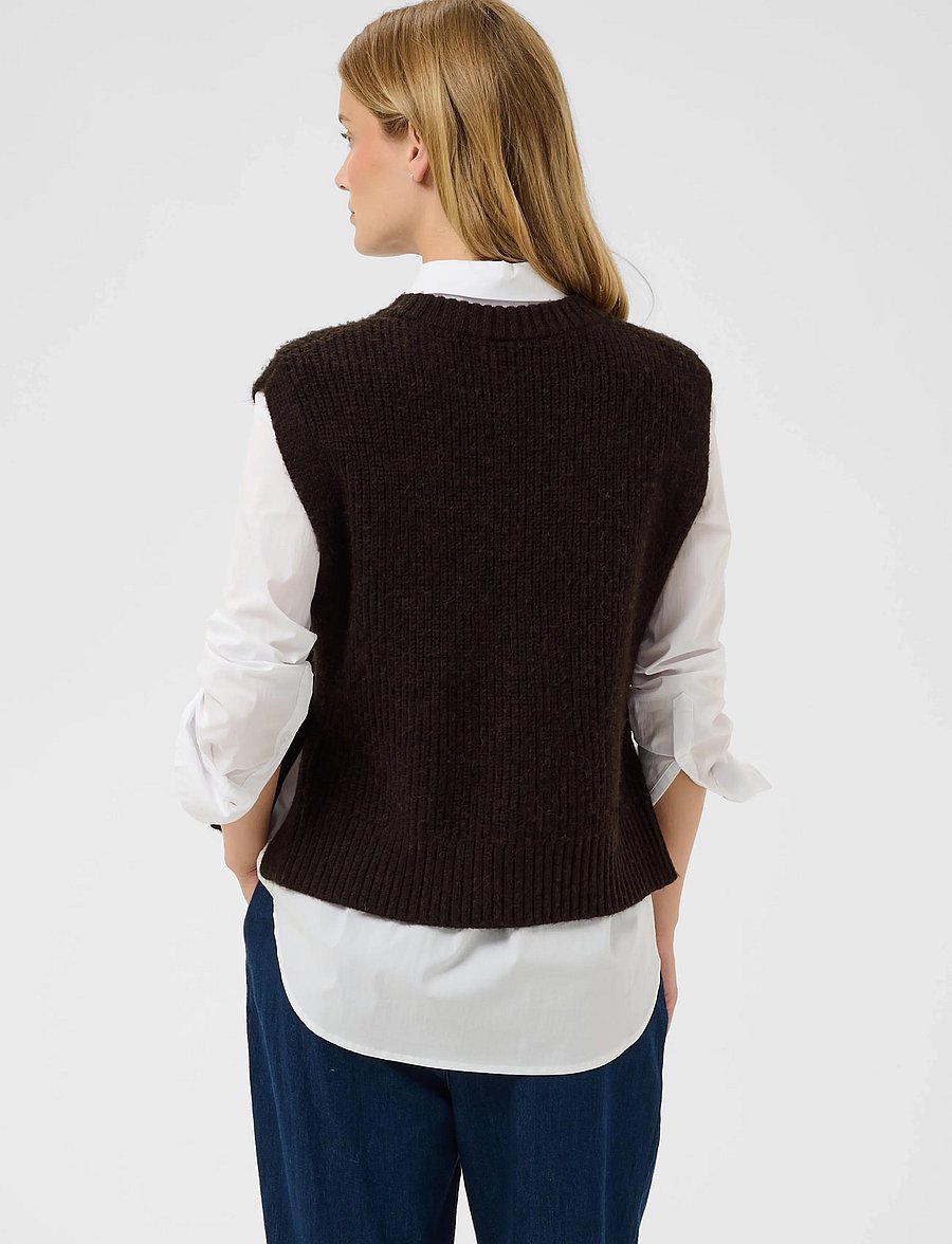 Part Two - CharlyePW Waistcoat - strikveste - mole' melange - 3