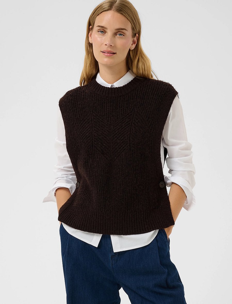 Part Two - CharlyePW Waistcoat - strikveste - mole' melange - 4