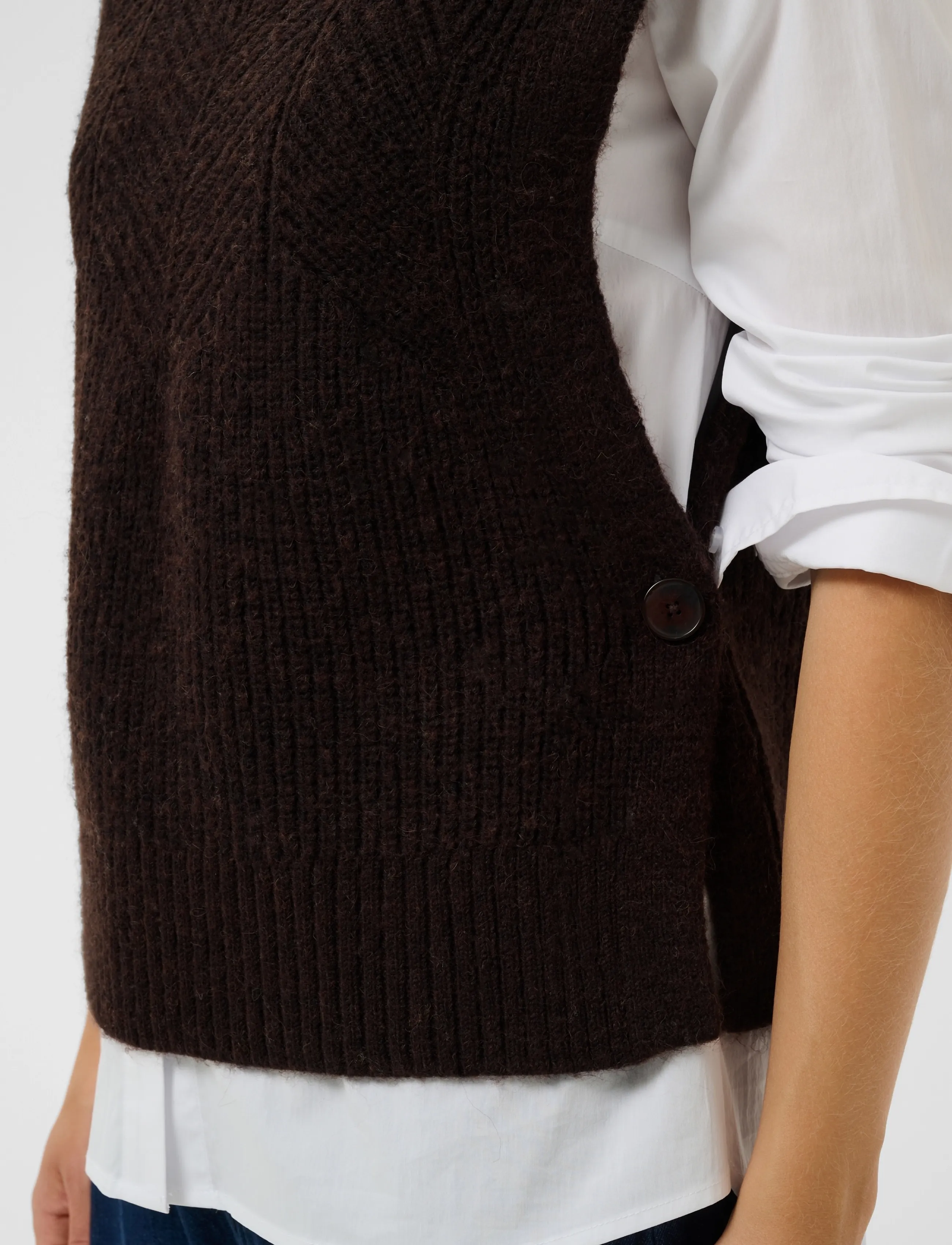 Part Two - CharlyePW Waistcoat - mole' melange - 5