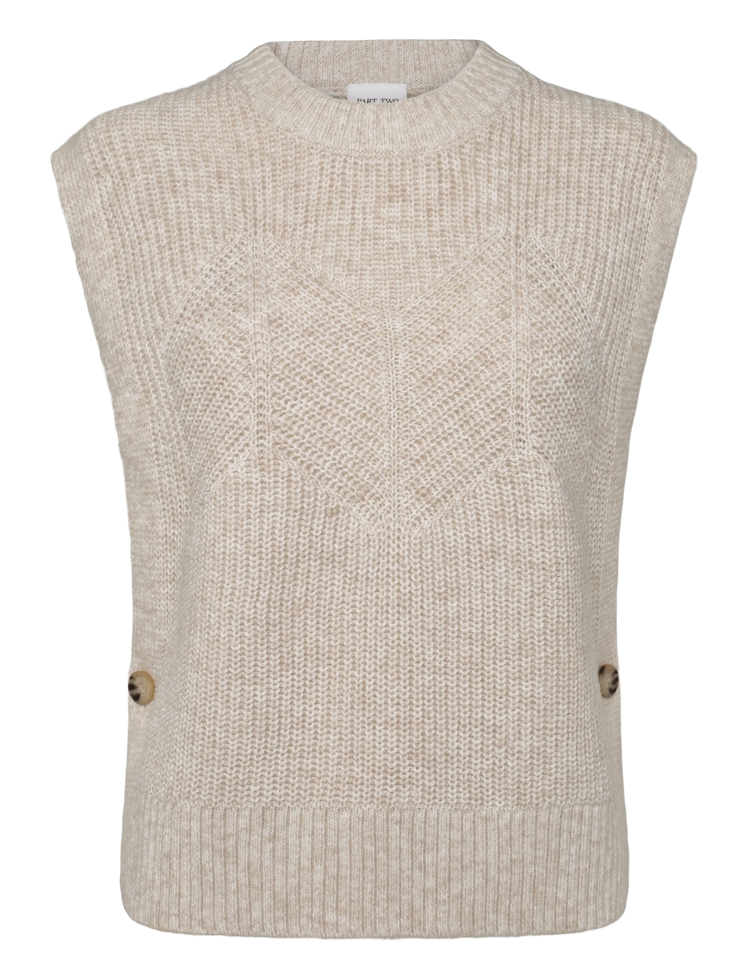 Part Two CharlyePW Waistcoat - Kudumid - WHITECAP MELANGE / cream
