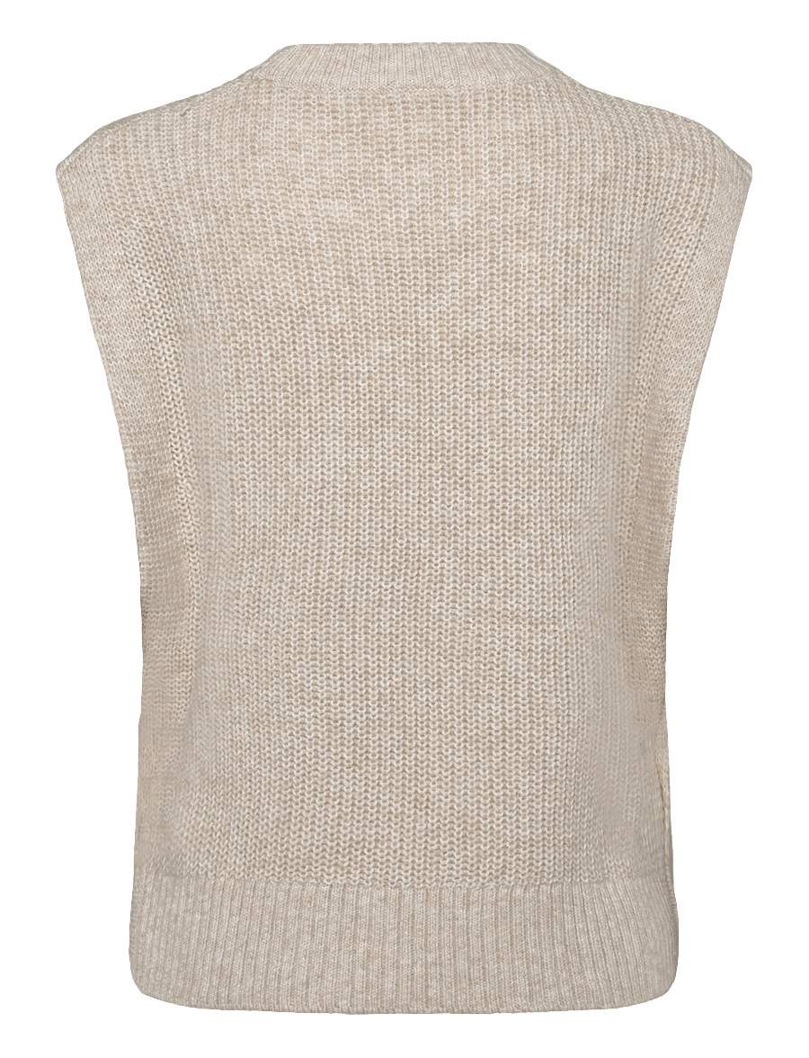 Part Two - CharlyePW Waistcoat - kootud vestid - whitecap melange - 1