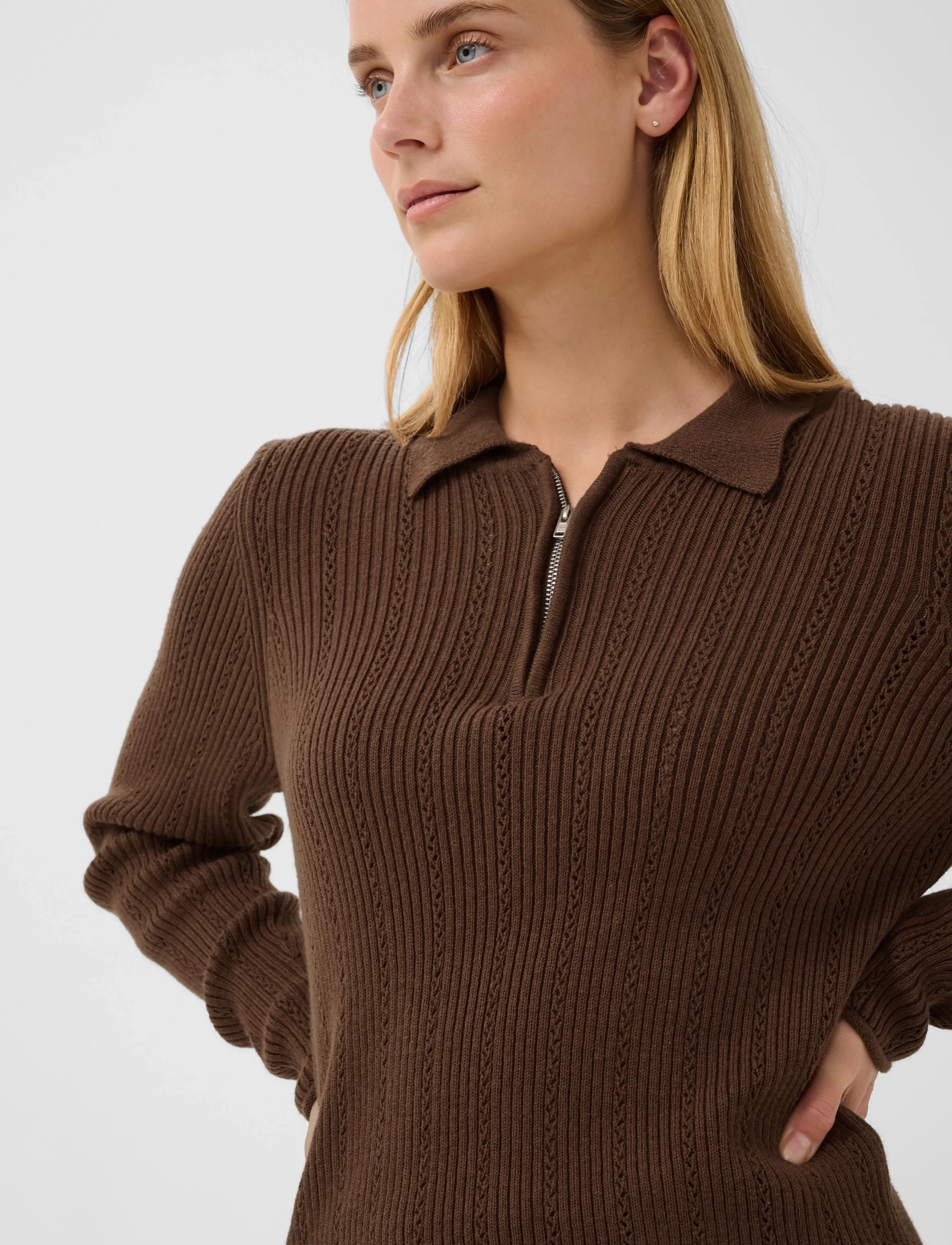 Part Two - CharleyPW Pullover - cashmere - downtown brown - 5