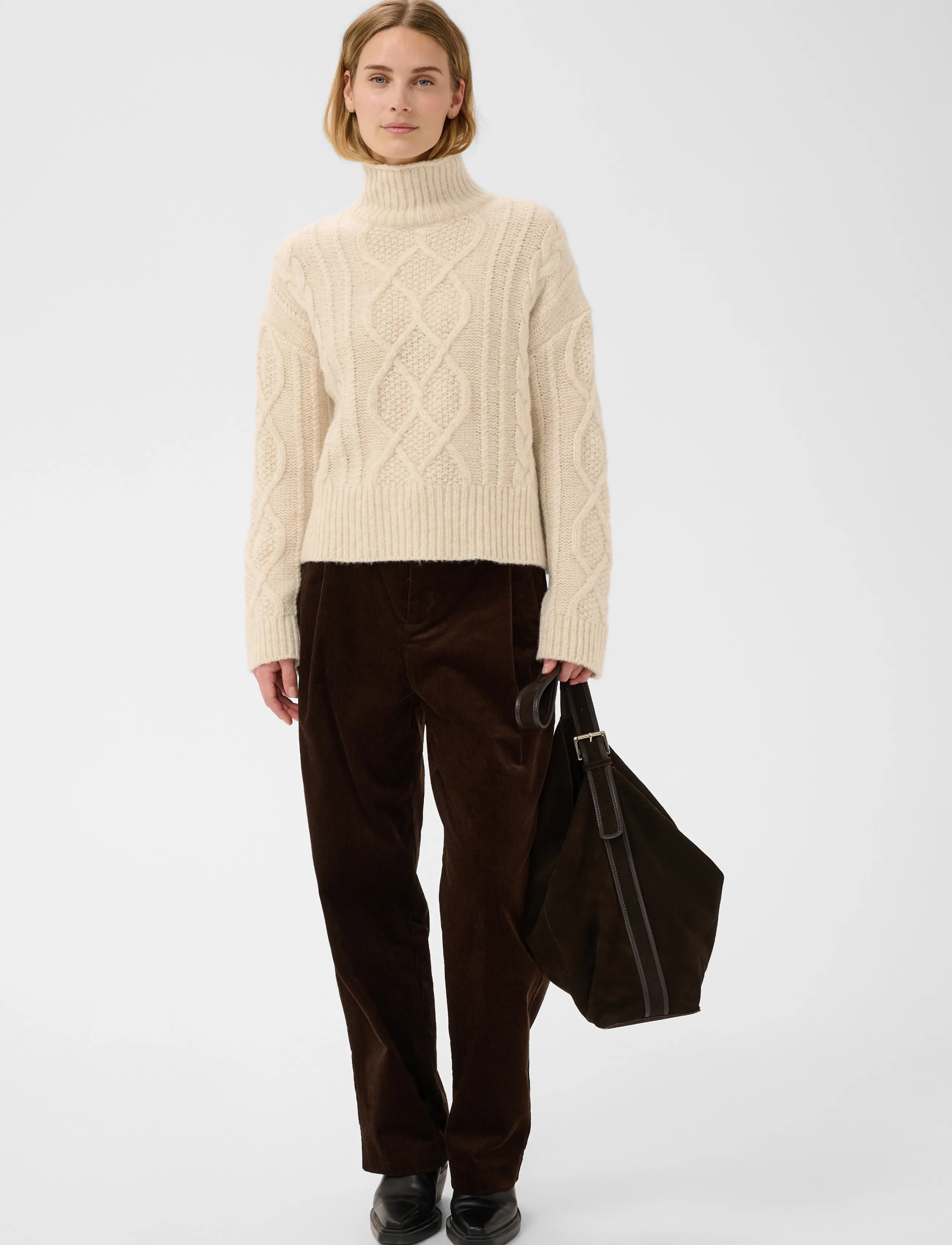 Part Two - ChannaPW Pullover - jumpers - whitecap melange - 3