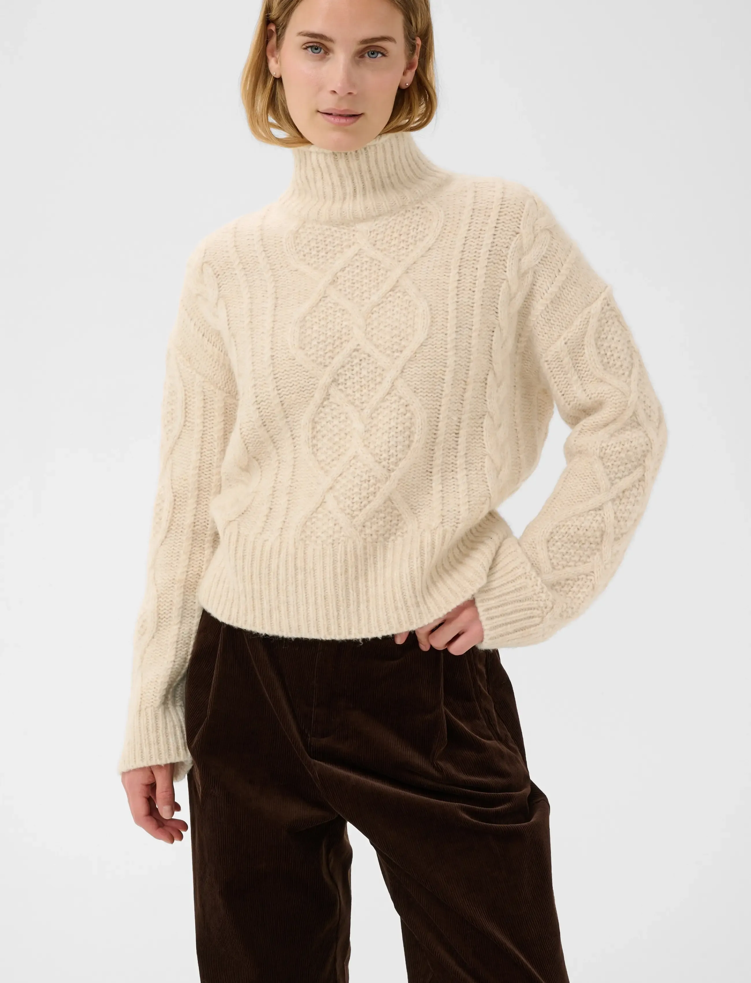 Part Two ChannaPW Pullover - Geburtstag - WHITECAP MELANGE / cream
