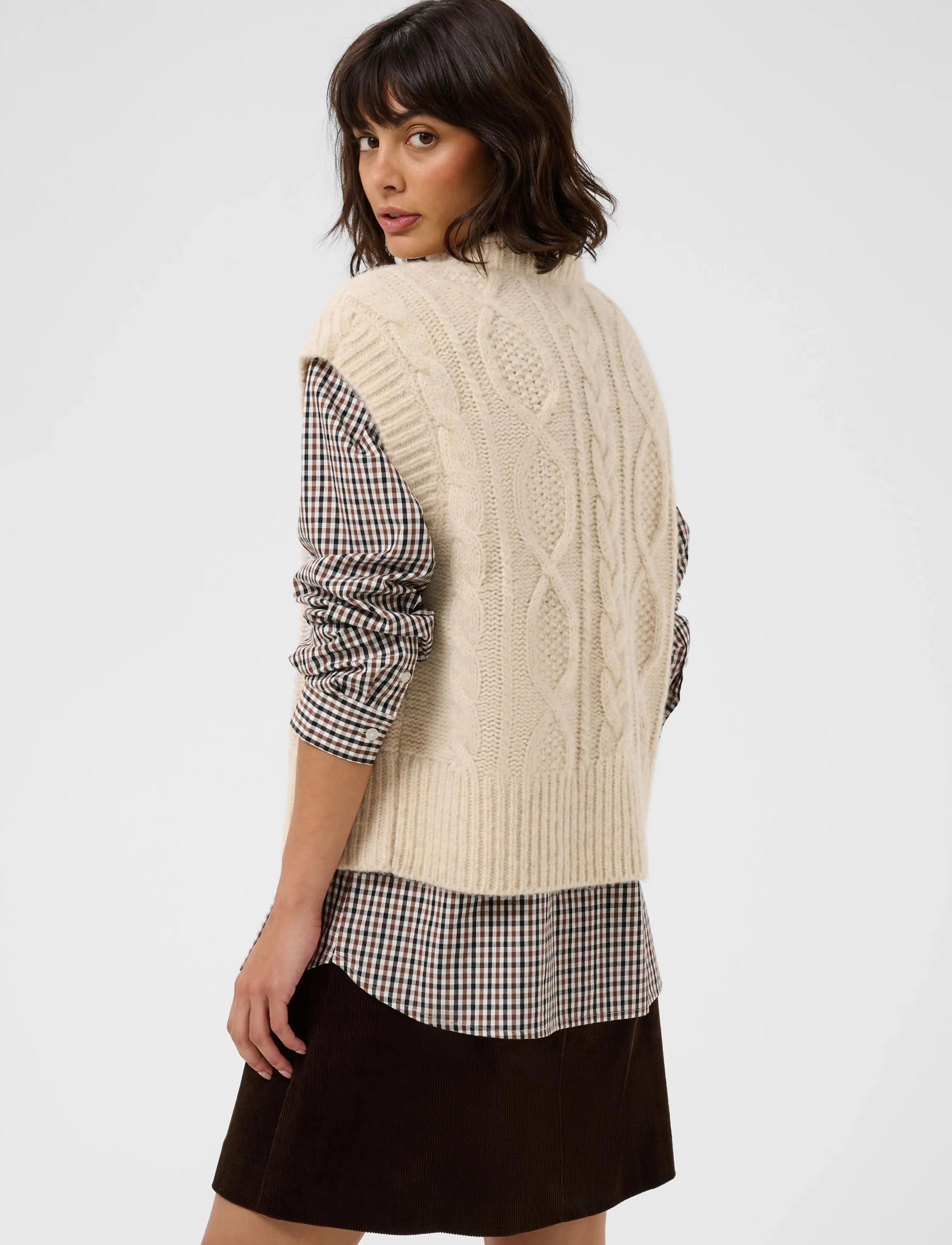 Part Two - ChaninaPW Waistcoat - knitted vests - whitecap melange - 3