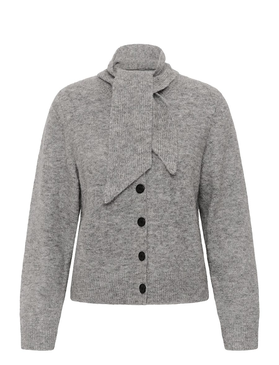 Part Two - ChaniePW Cardigan - koftor - steeple gray melange - 1