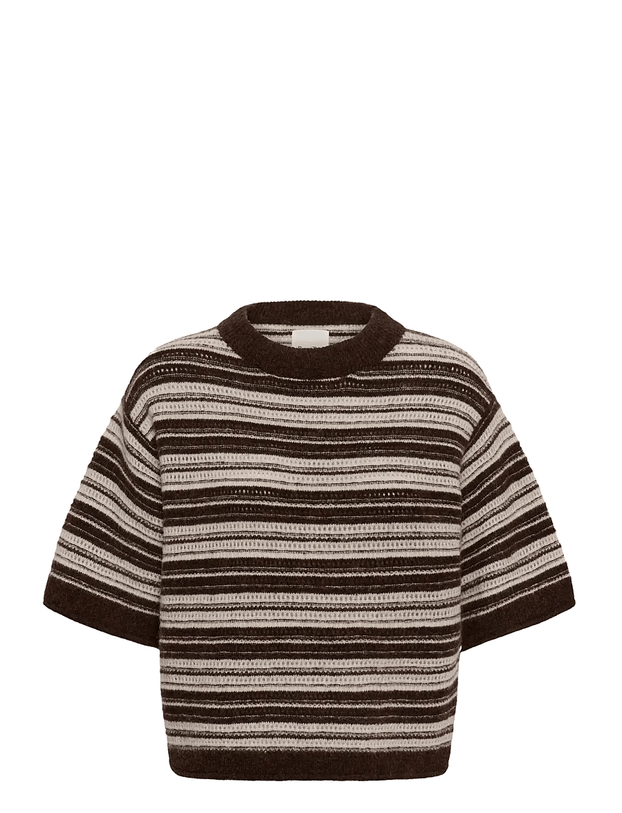 Part Two - CerysPW Pullover - striktrøjer - brown/french oak stripe - 1