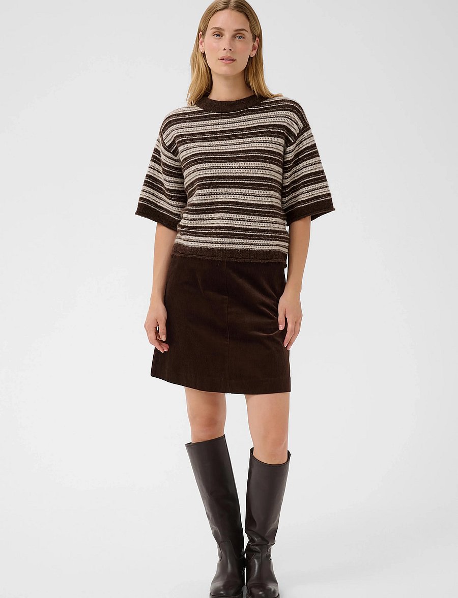 Part Two - CerysPW Pullover - striktrøjer - brown/french oak stripe - 0