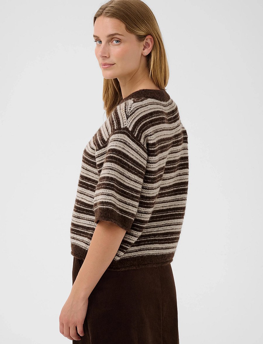 Part Two - CerysPW Pullover - striktrøjer - brown/french oak stripe - 3