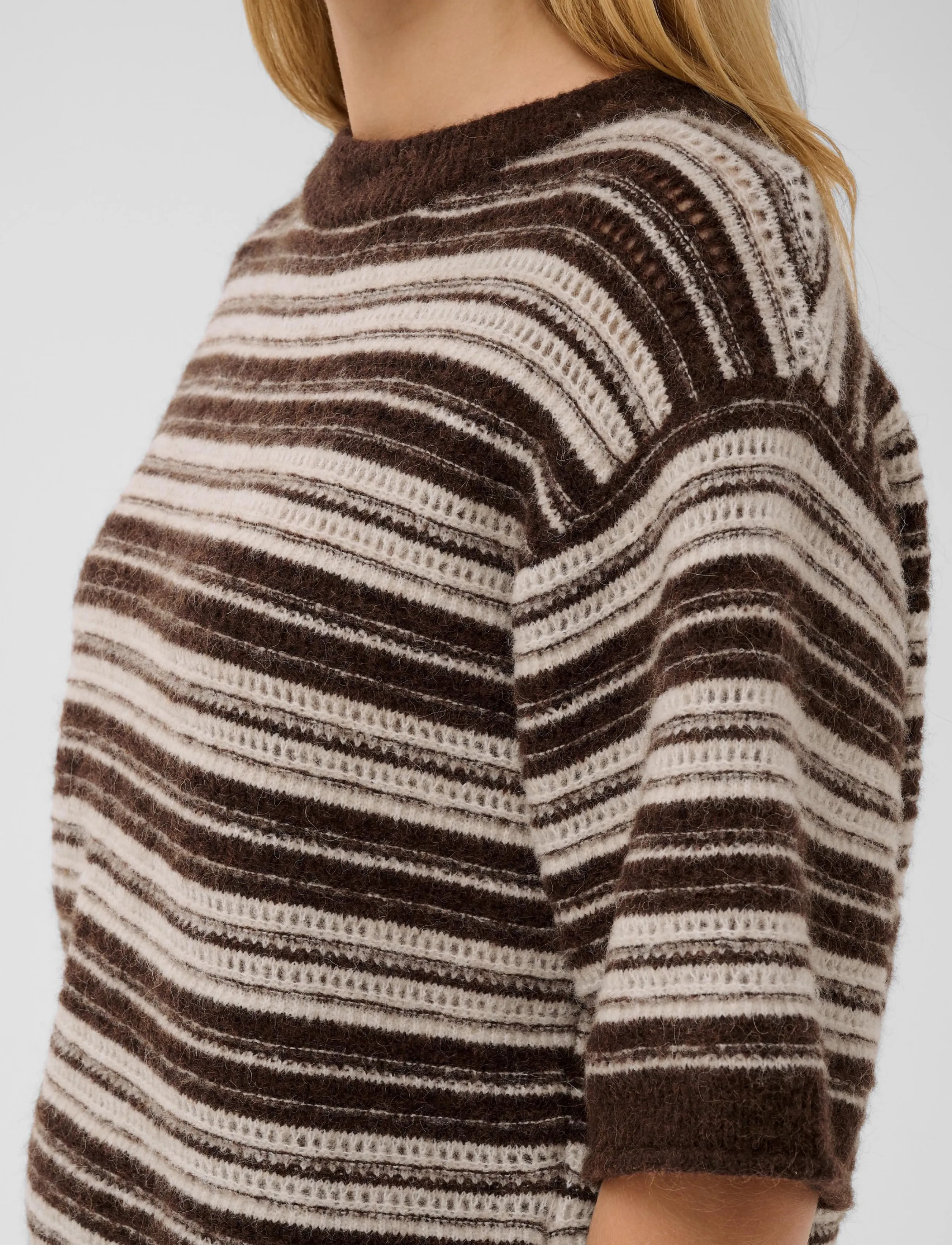 Part Two - CerysPW Pullover - striktrøjer - brown/french oak stripe - 4