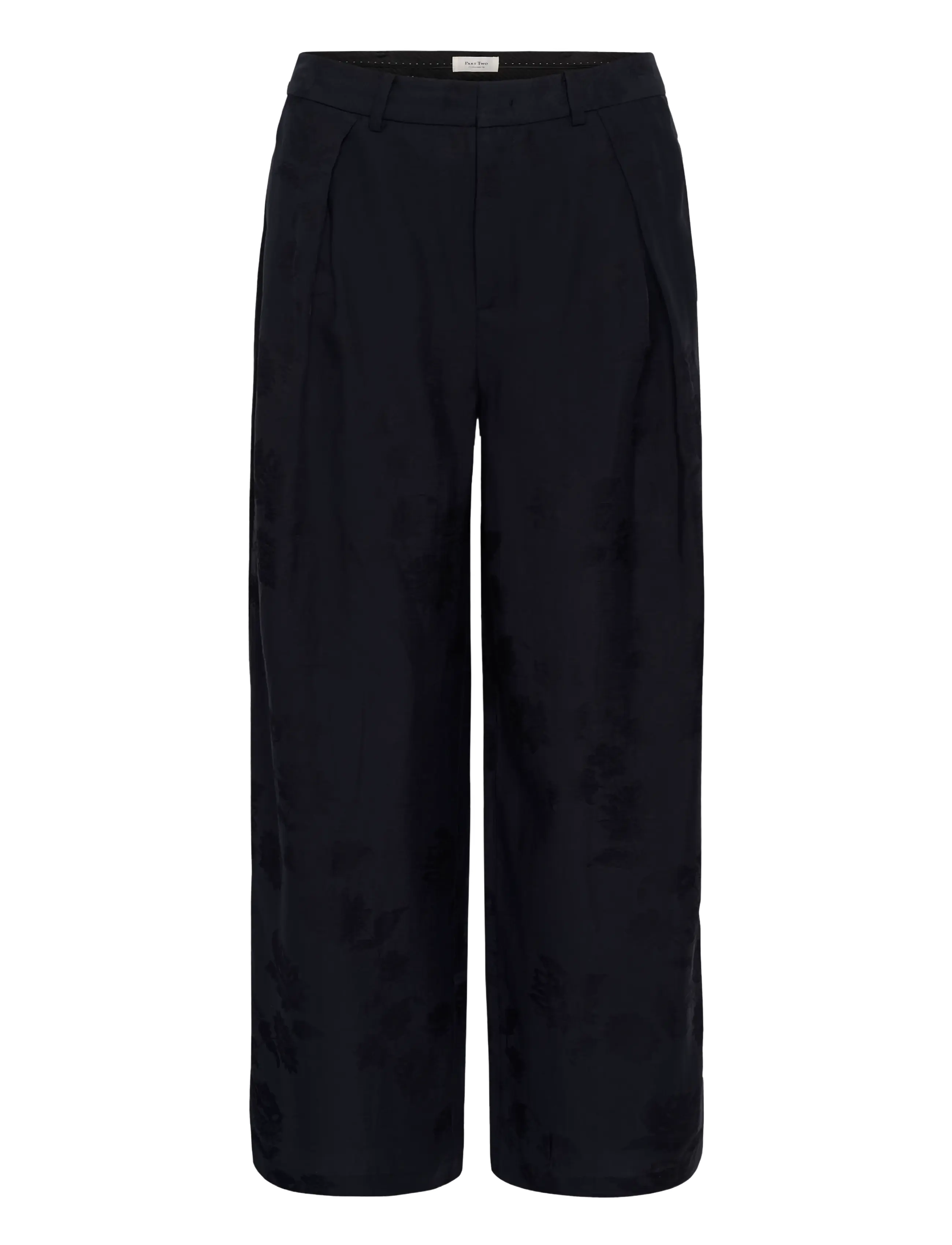 Part Two - CathleenPW PA - laia säärega püksid - dark navy flower jaquard - 1
