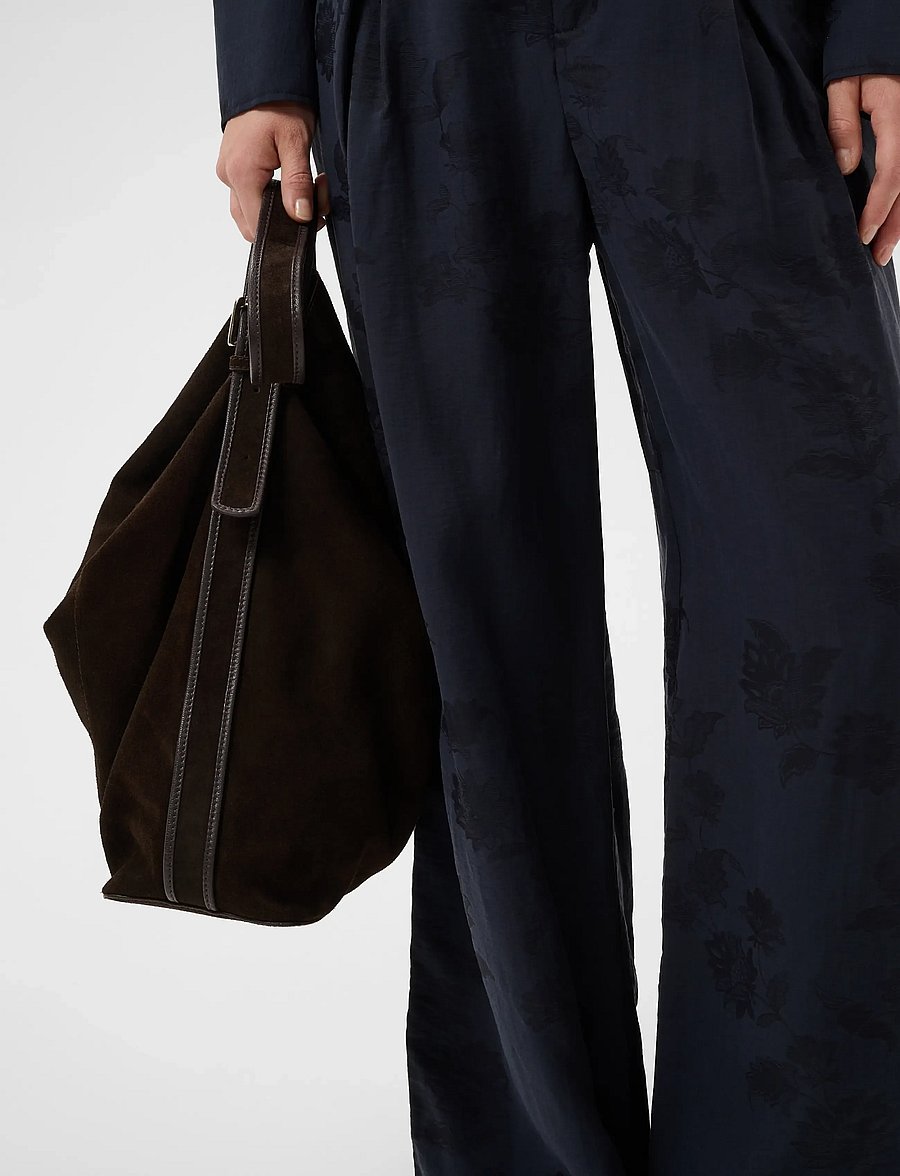 Part Two - CathleenPW PA - laia säärega püksid - dark navy flower jaquard - 5