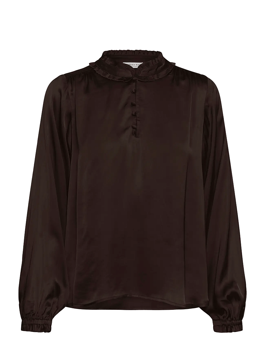 Part Two - CaterinaPW Blouse - långärmade blusar - mole' - 1