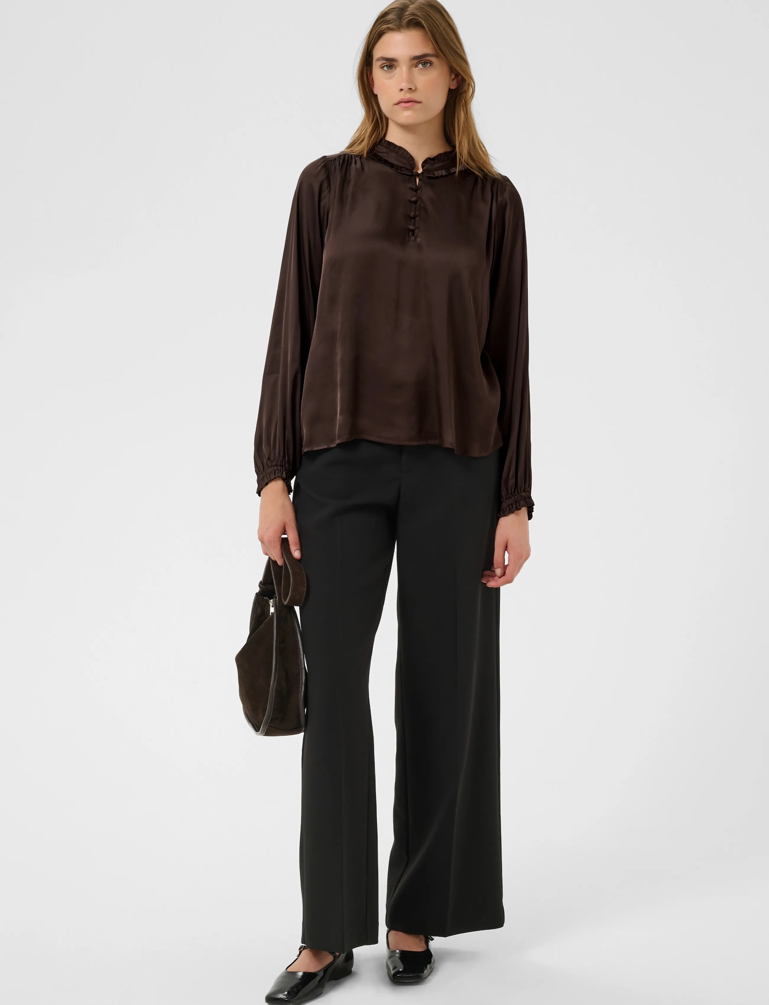 Part Two - CaterinaPW Blouse - långärmade blusar - mole' - 3