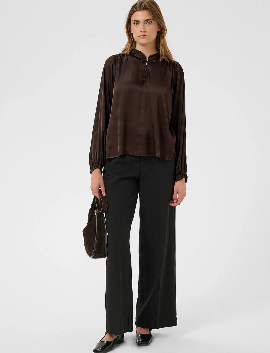 Part Two - CaterinaPW Blouse - långärmade blusar - mole' - 3